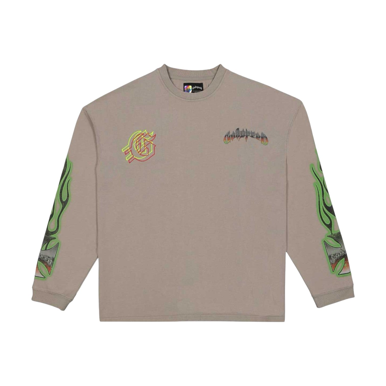 Godspeed 'Biker Nation' Stone Grey LS Tee