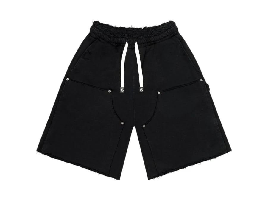 Godspeed 'Distressed Carpenter' Flat Black Shorts