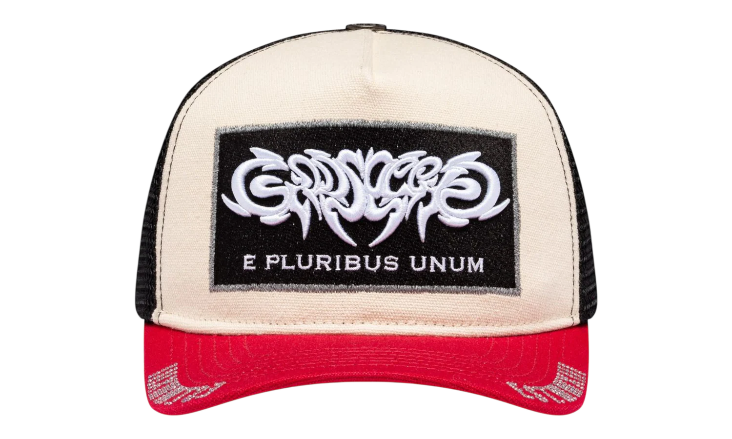 Godspeed 'E Pluribus' White & Red Trucker Hat