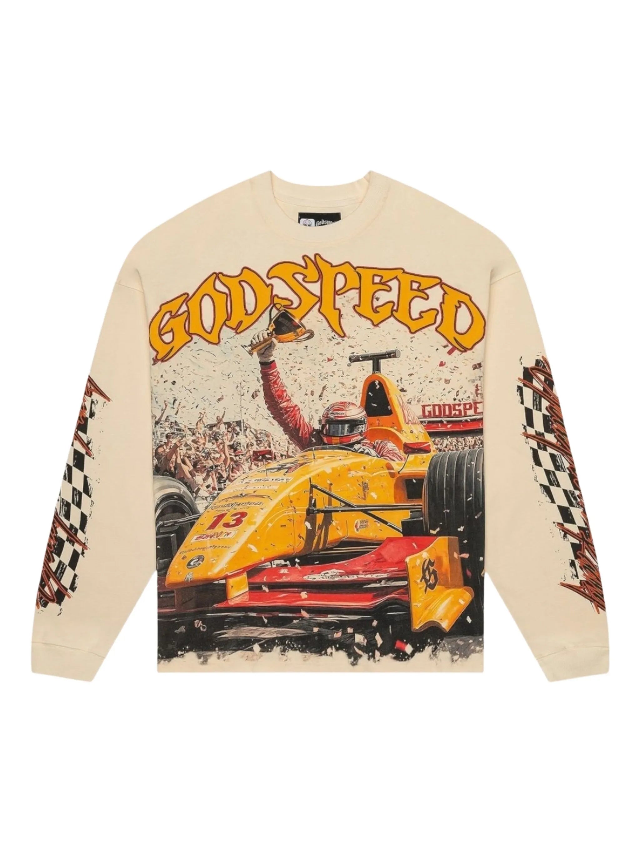 Godspeed 'F1 Finishline' LS Bone Tee