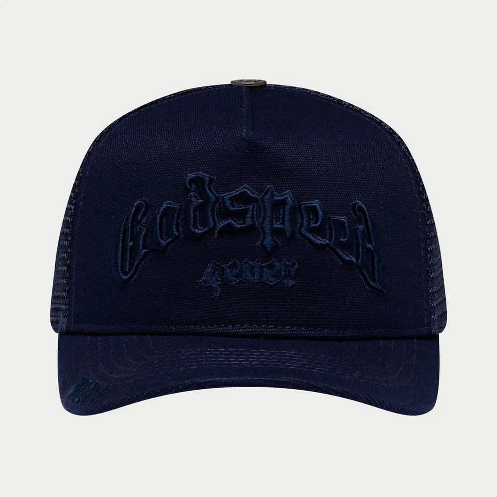 Godspeed 'Forever Trucker' Midnight Navy Trucker Hat