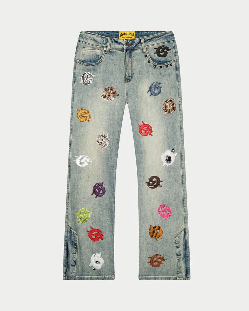 Godspeed 'Infinity Denim' Blue & Multicolor Wash Jeans