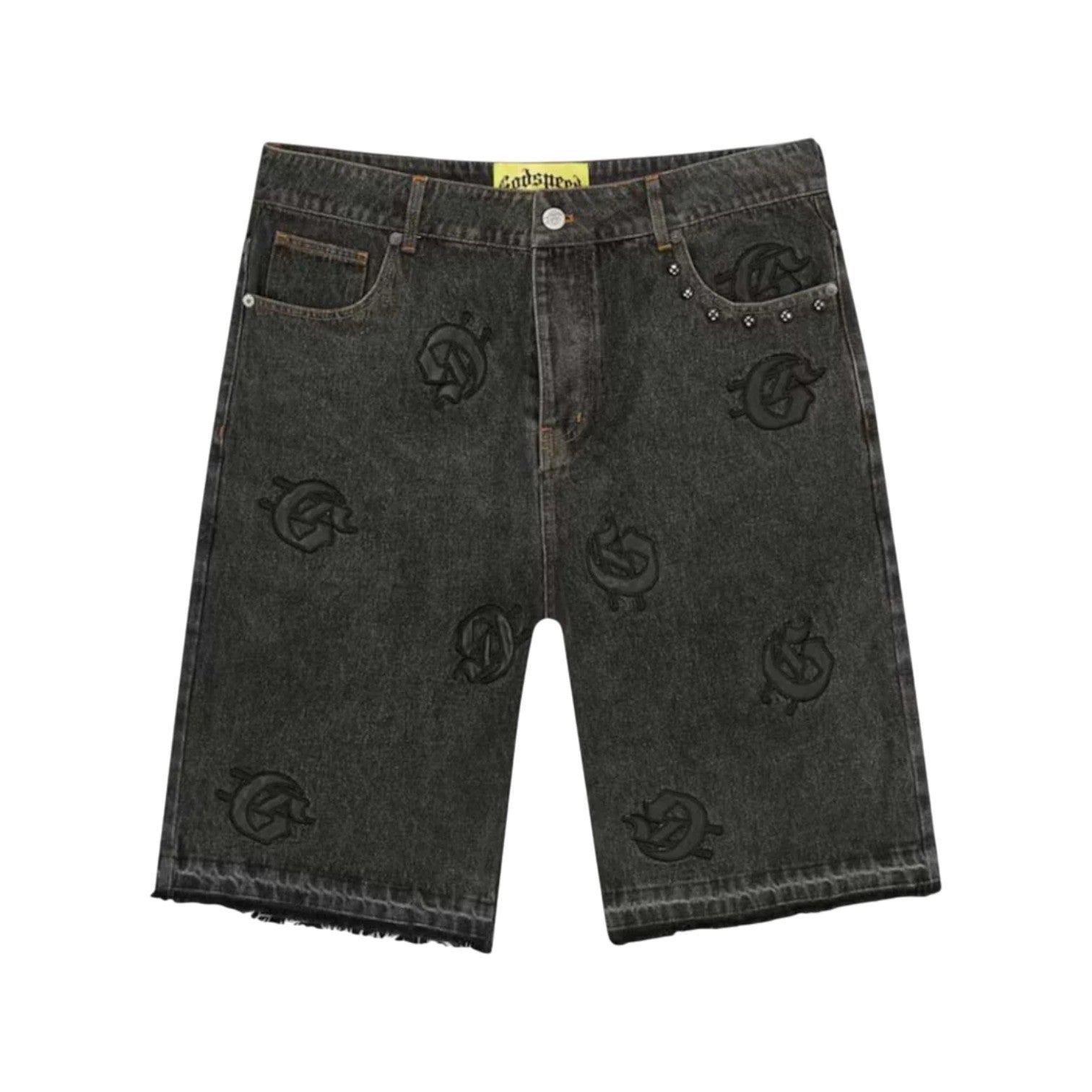 Godspeed 'Infinity Logo' Black Wash Jean Shorts