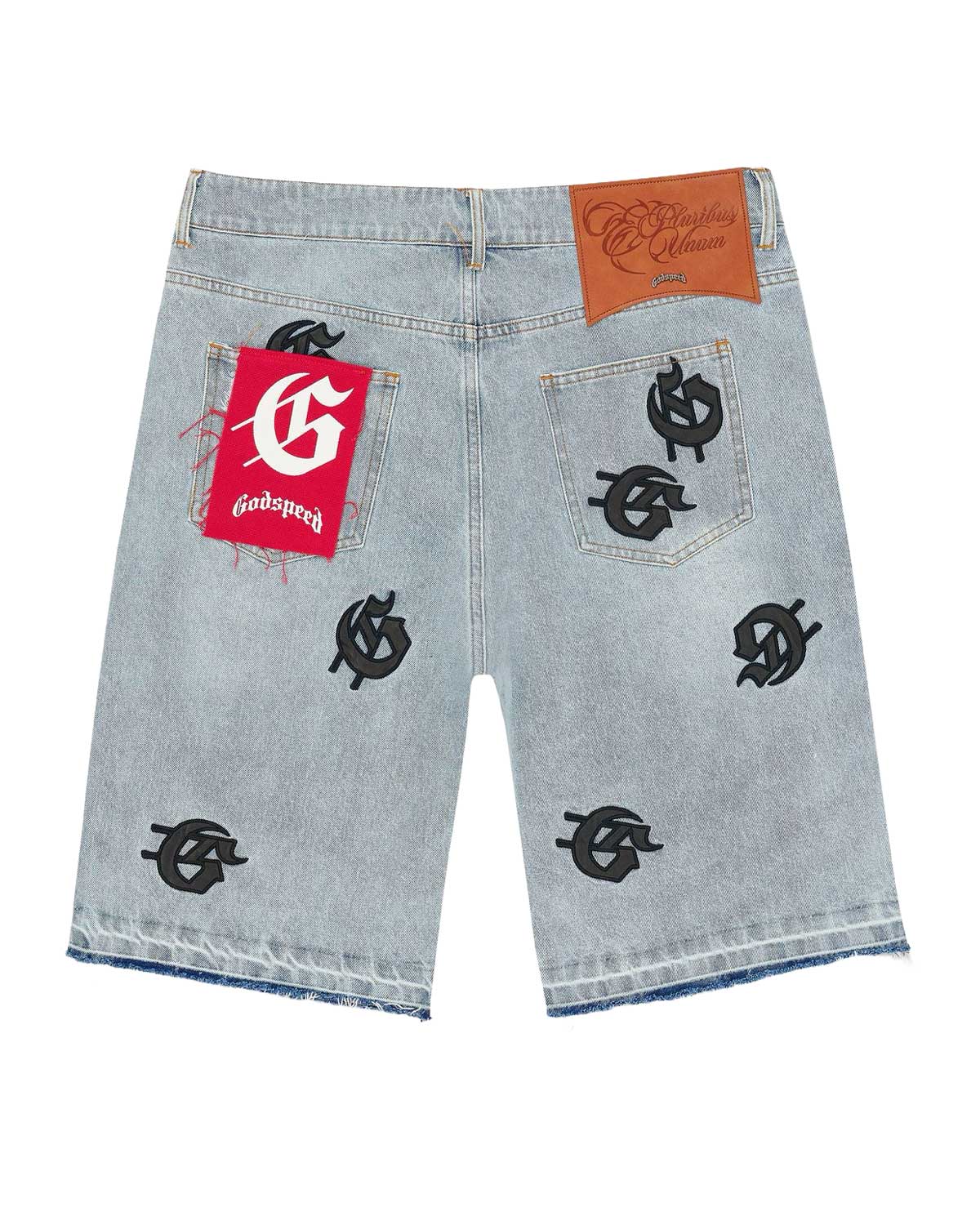 Godspeed 'Infinity Logo' Light Wash Jean Shorts