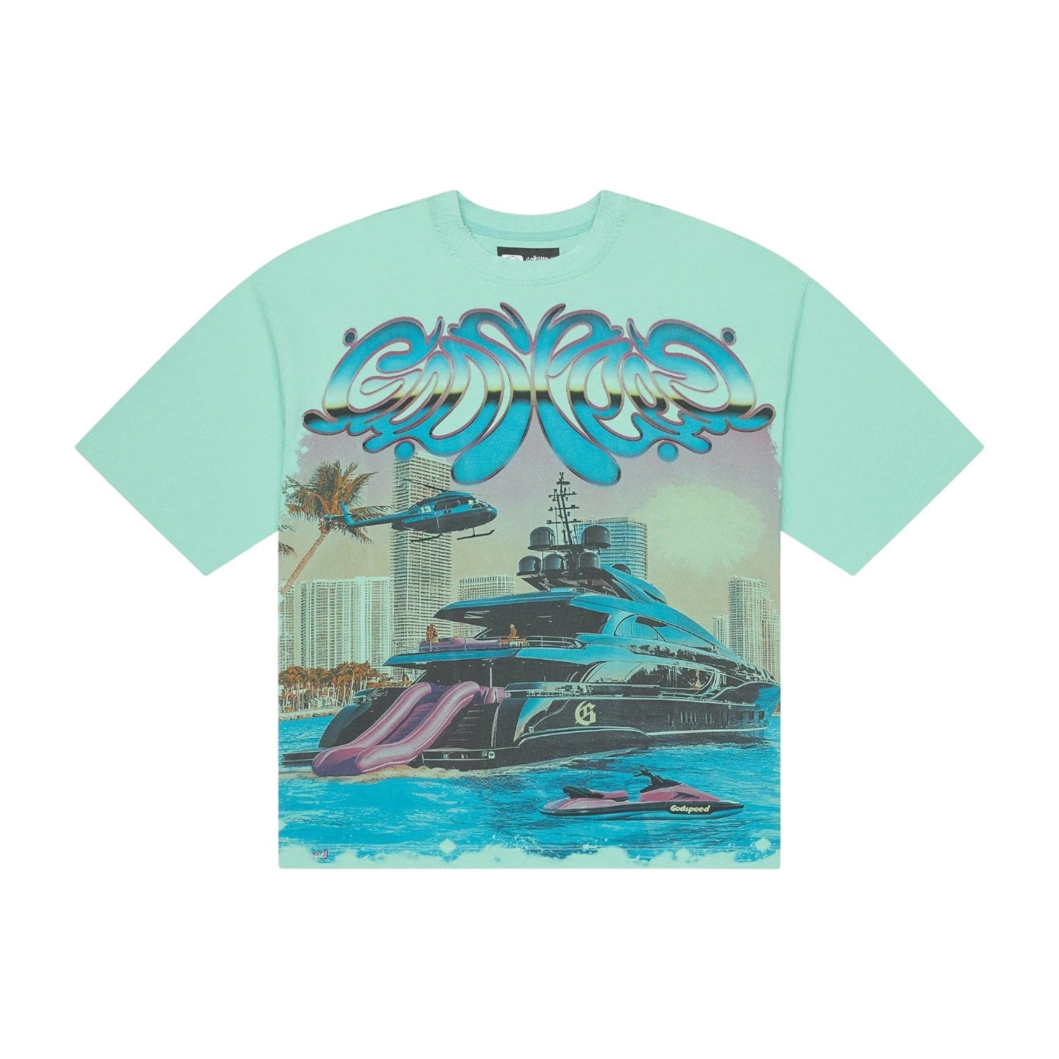 Godspeed 'Memento Vivere' Teal Tee