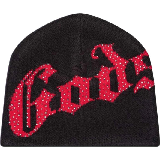 Godspeed 'OG Logo' Studded Black & Red Beanie
