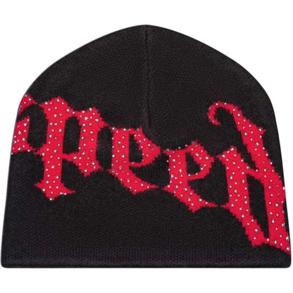Godspeed 'OG Logo' Studded Black & Red Beanie