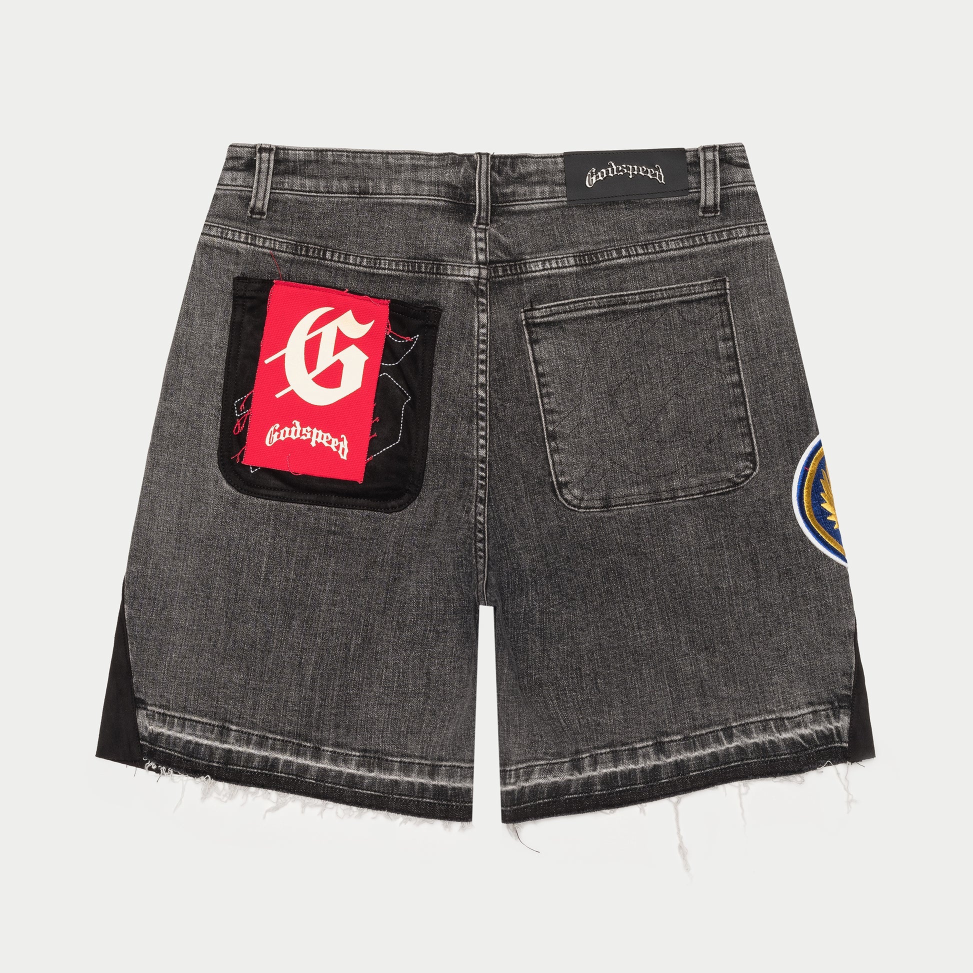 Godspeed 'Patchwork V2' Grey Jean Shorts