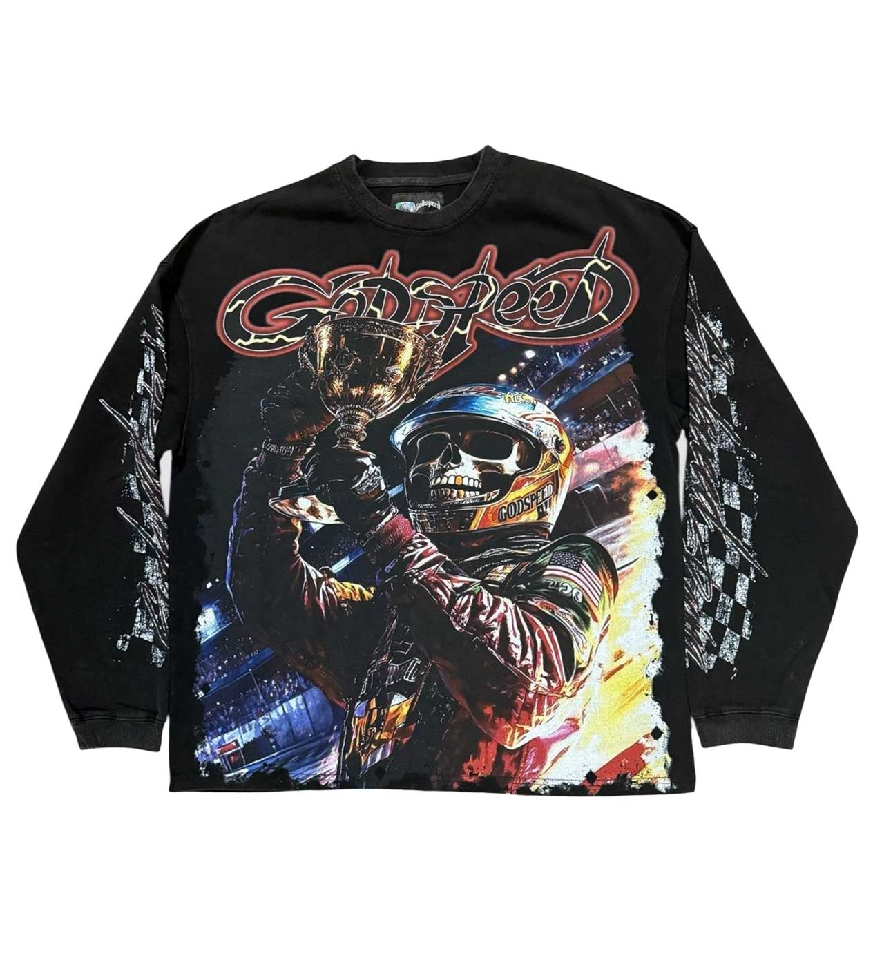 Godspeed 'Podium Dreams' Black LS Tee