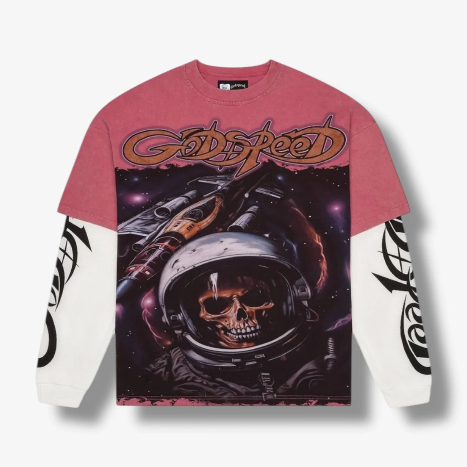 Godspeed 'Space Traveler Layered' LS Pink Tee