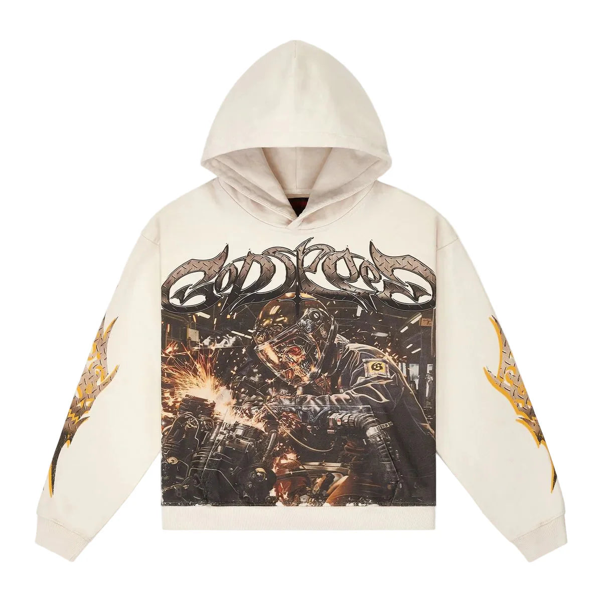 Godspeed 'Steel Sharpens Steel' Bone Hoodie