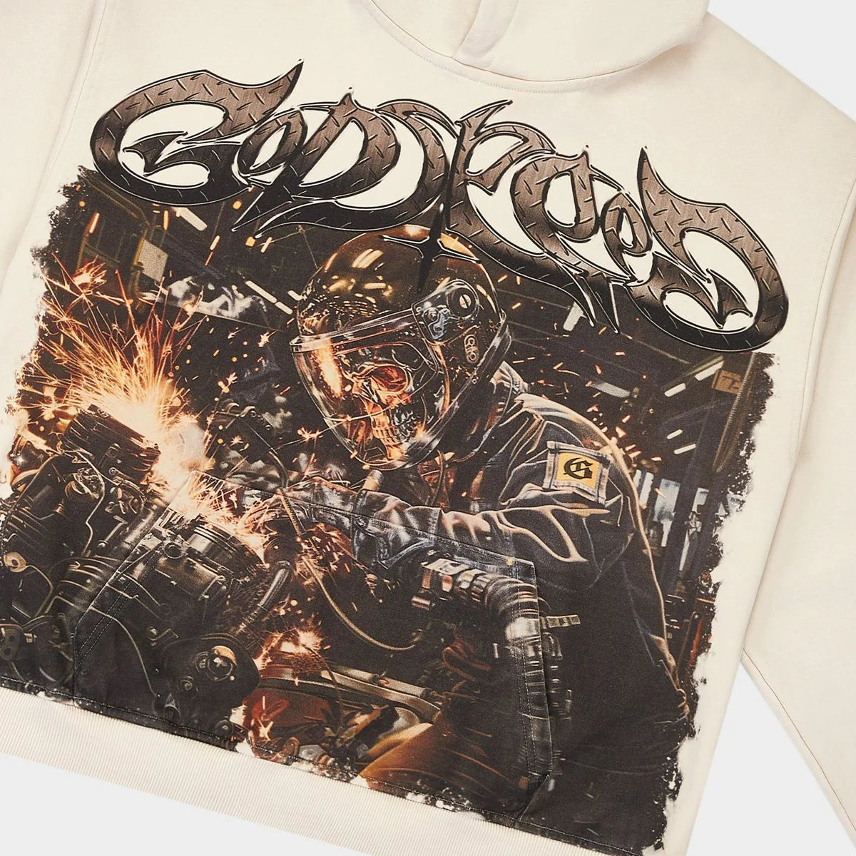 Godspeed 'Steel Sharpens Steel' Bone Hoodie