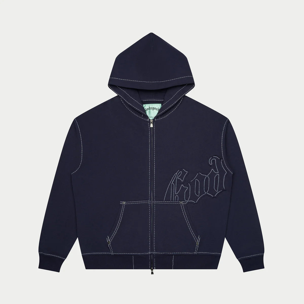 Godspeed 'Stitched' OG Logo Navy Hoodie