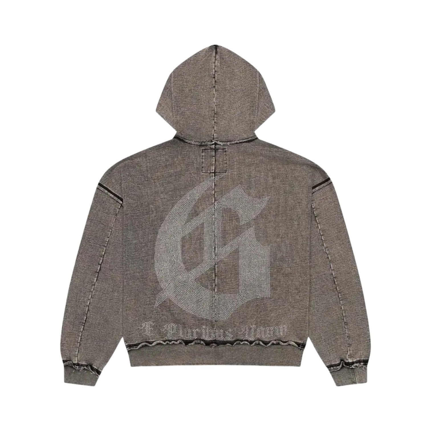 Godspeed 'Studded OG Logo' Grey Wash Hoodie