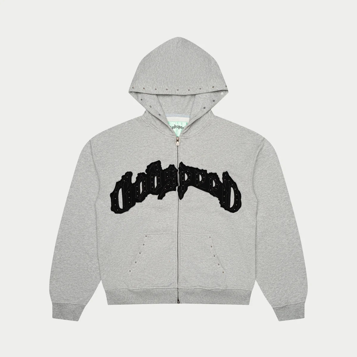 Godspeed 'Symmetric Studded' Grey & Black Hoodie