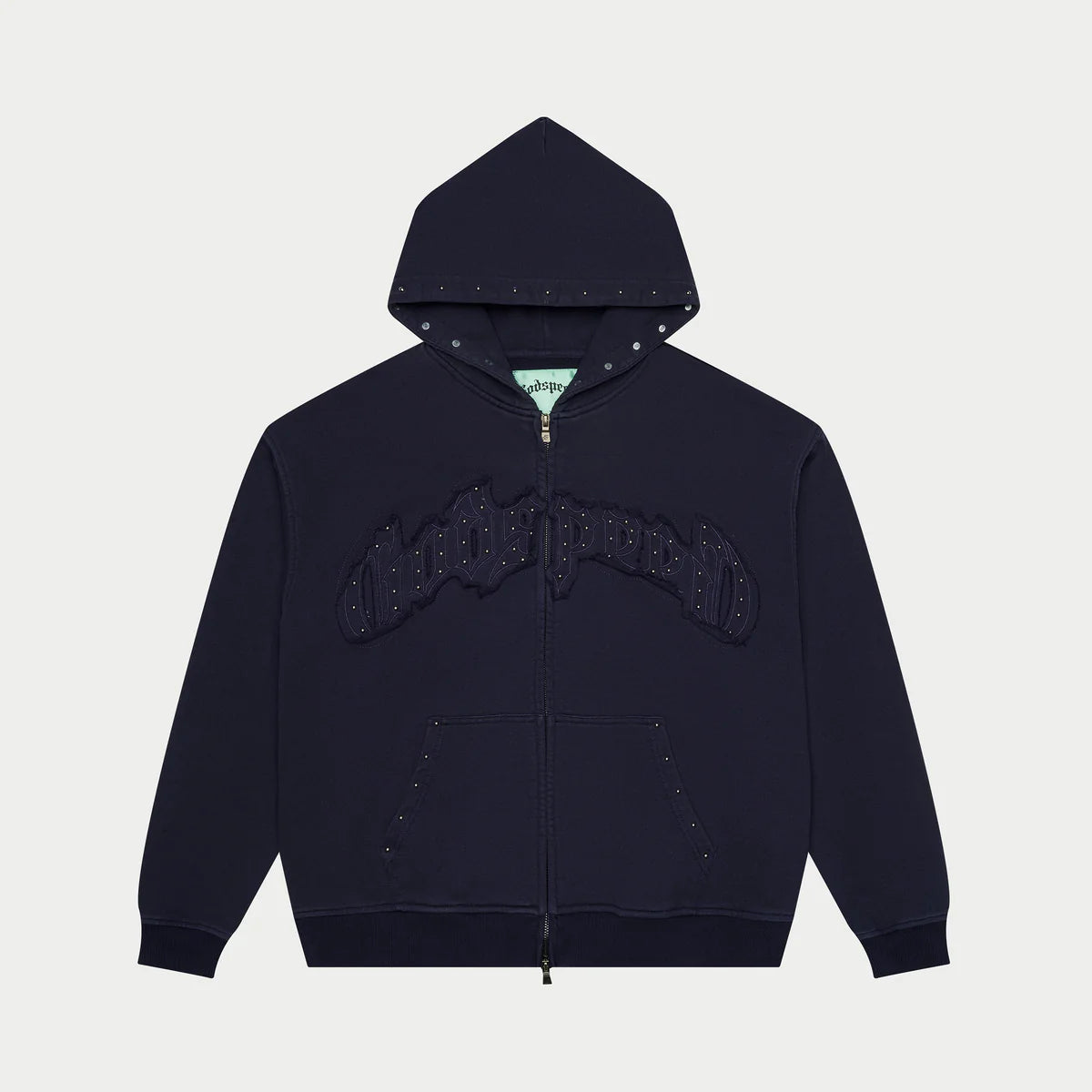 Godspeed 'Symmetric Studded' Navy Hoodie