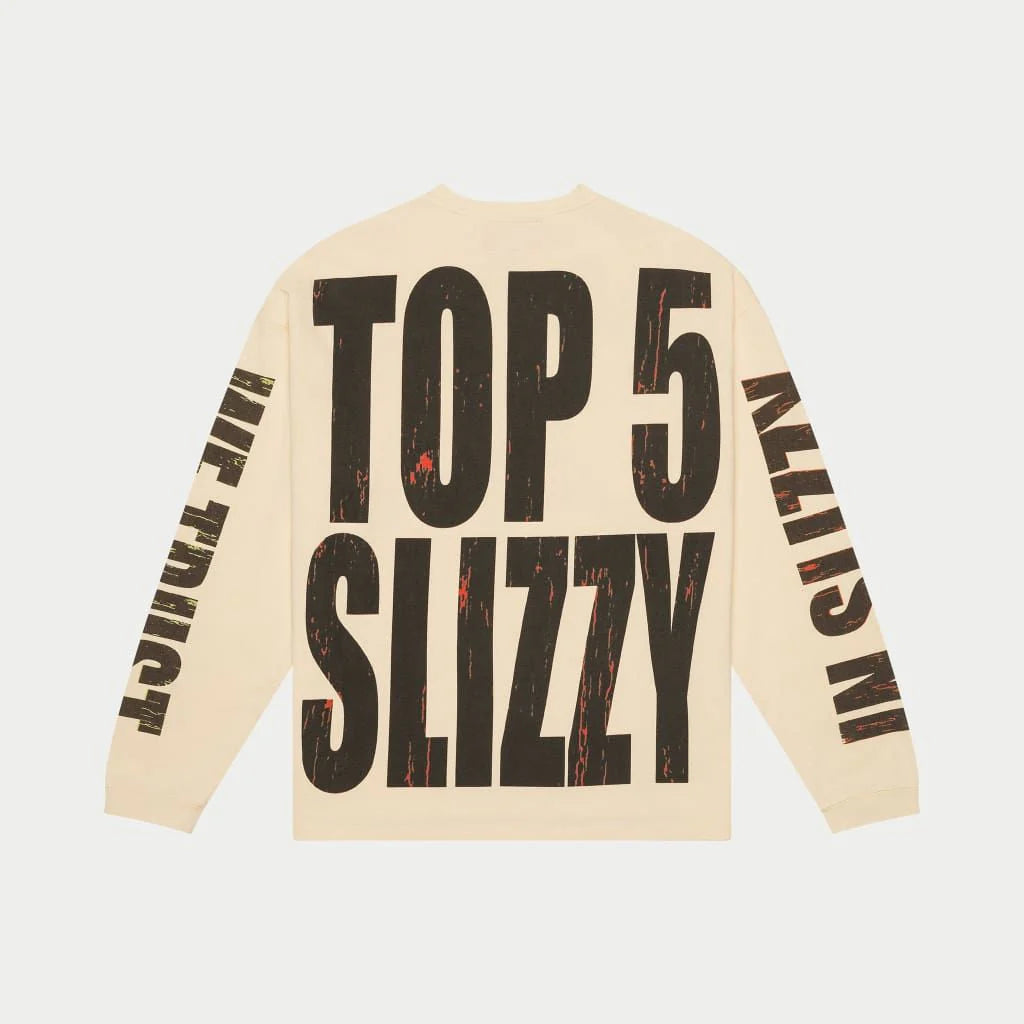 Godspeed 'Top 5 Slizzy BOOM' Bone LS Tee