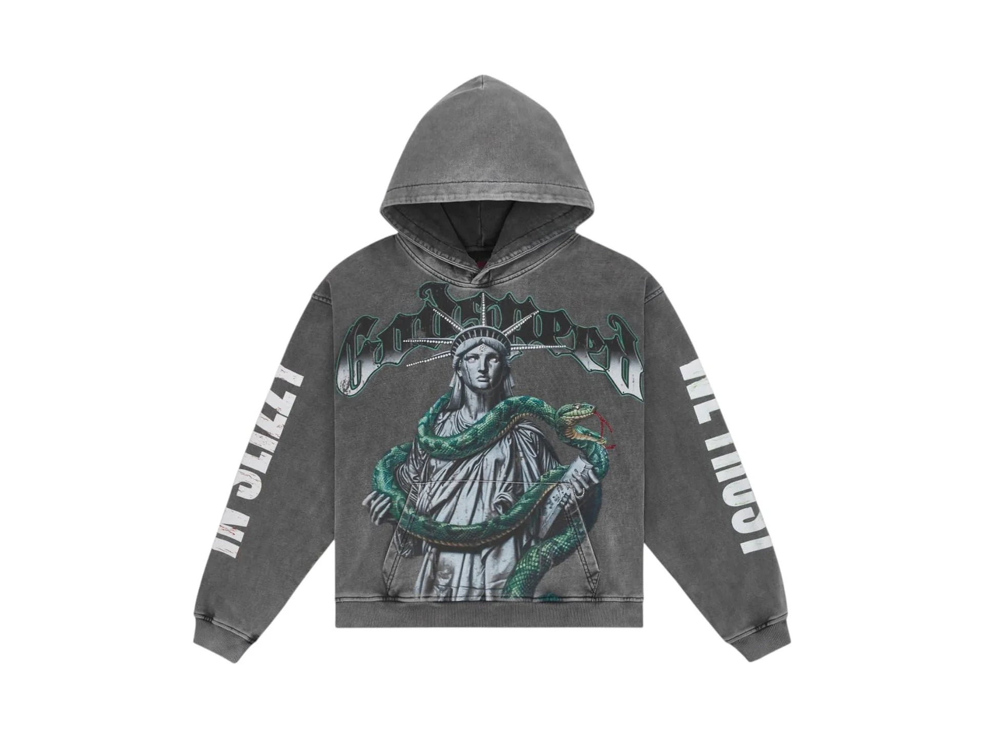 Godspeed "Top 5 Slizzy" VVS Grey Wash Hoodie