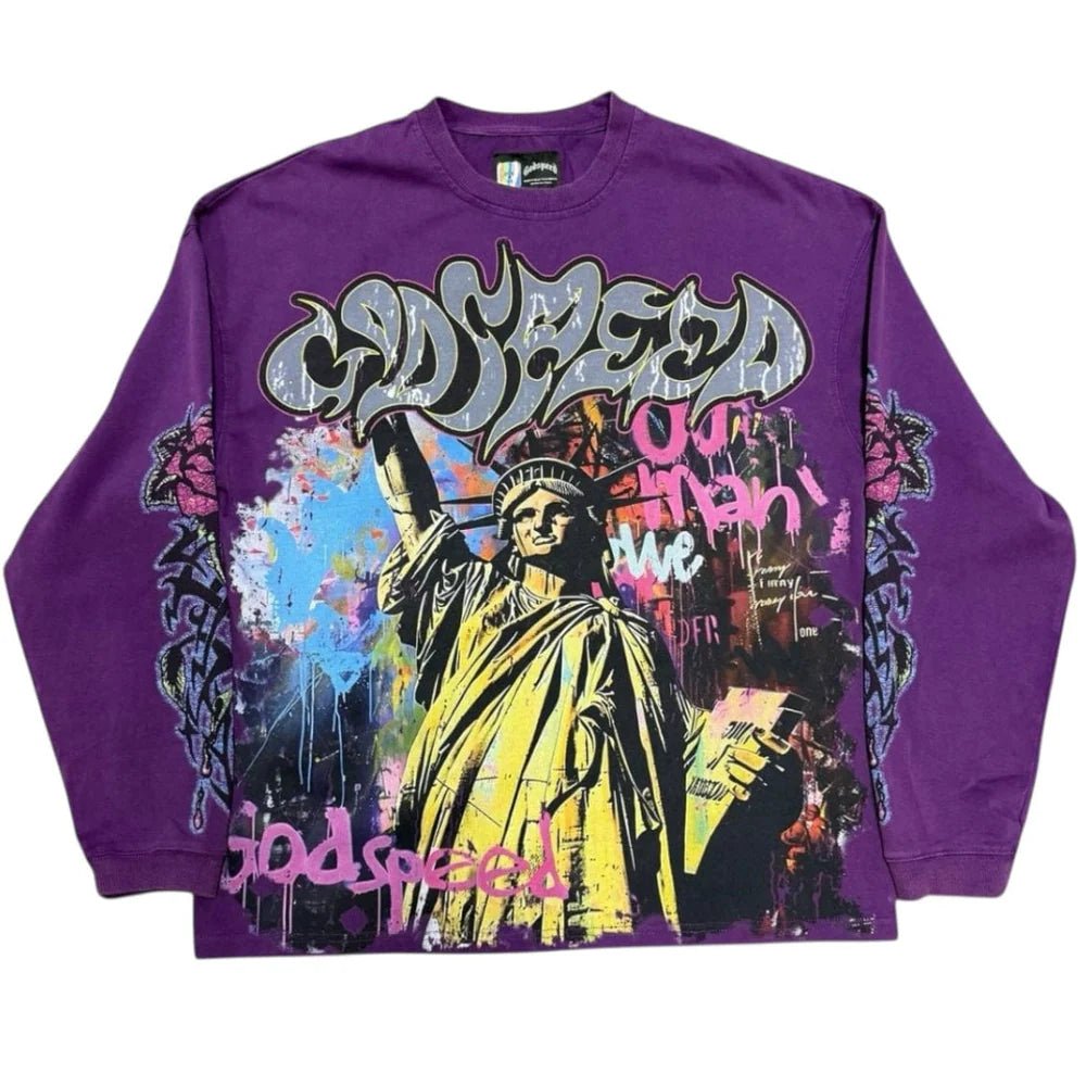 Godspeed 'Vandal' LS Grape Tee
