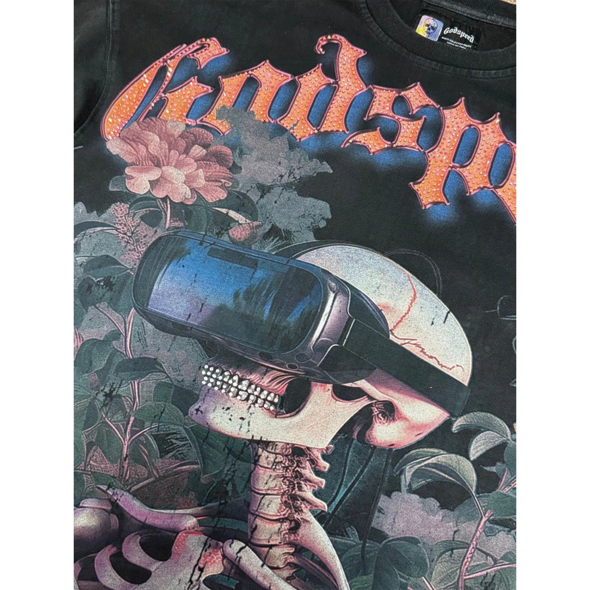 Godspeed 'Vision Flowers' Black Wash LS Thermal