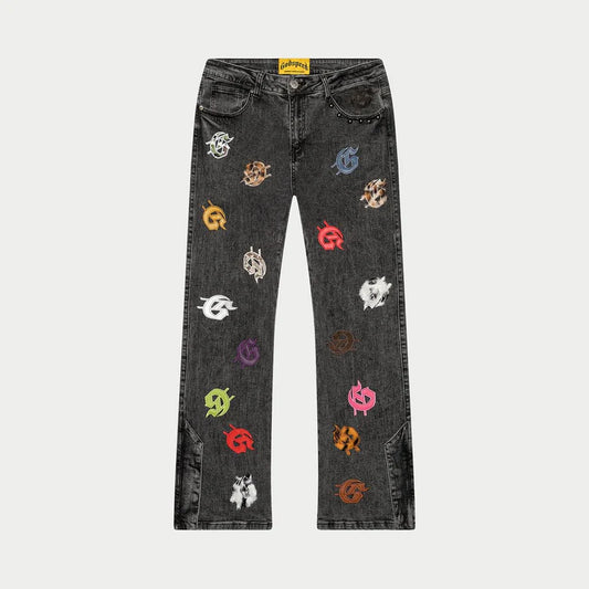 Godspeed 'Infinity Denim' Grey & Multicolor Wash Jeans