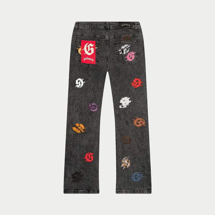 Godspeed 'Infinity Denim' Grey & Multicolor Wash Jeans