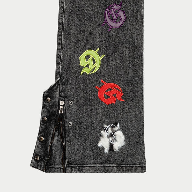 Godspeed 'Infinity Denim' Grey & Multicolor Wash Jeans