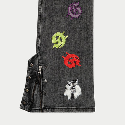 Godspeed 'Infinity Denim' Grey & Multicolor Wash Jeans