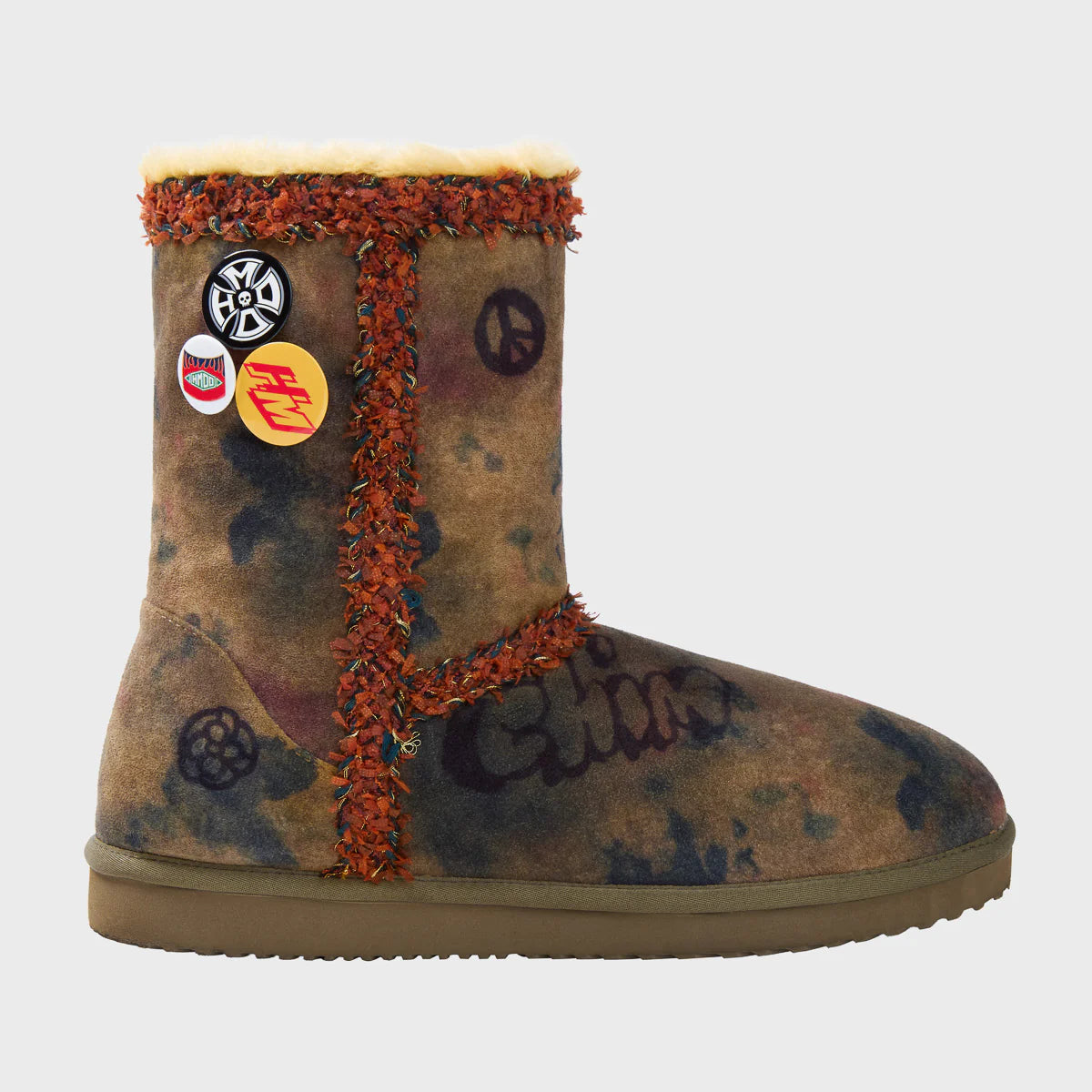 HMDD 'Graffiti' Brown Boot