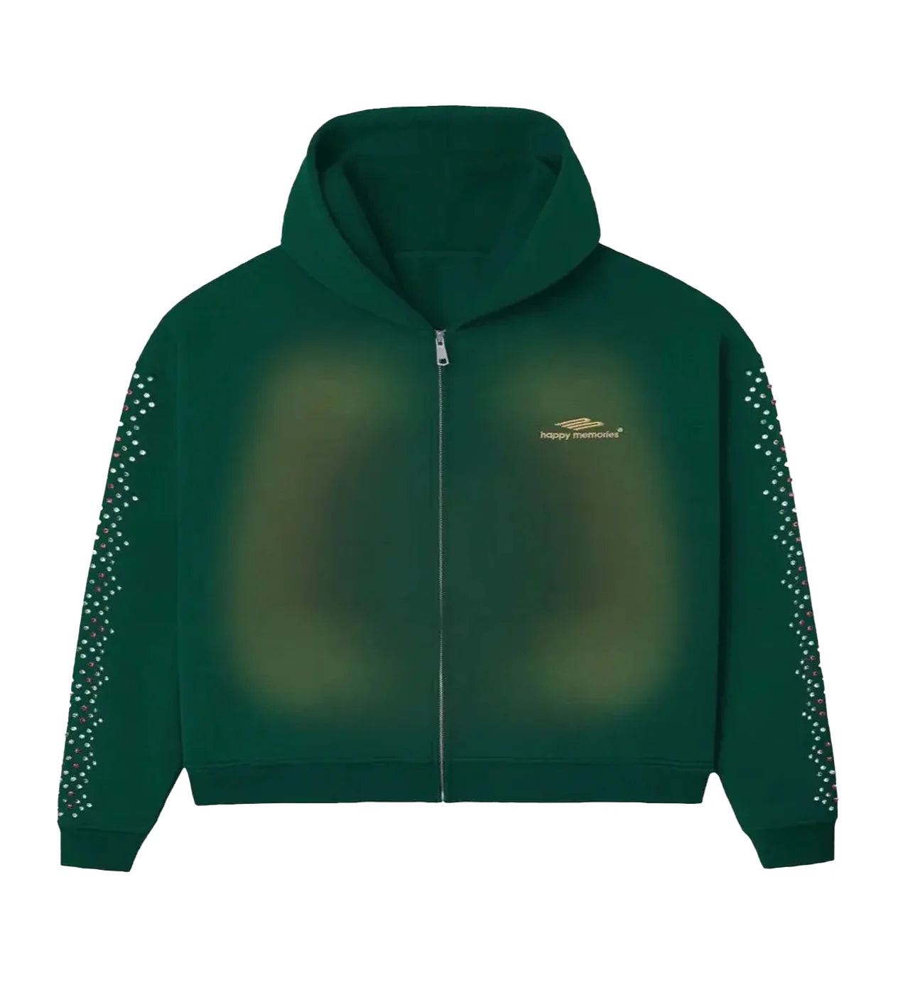 HMDD 'Crystal' Green Zip Up Hoodie