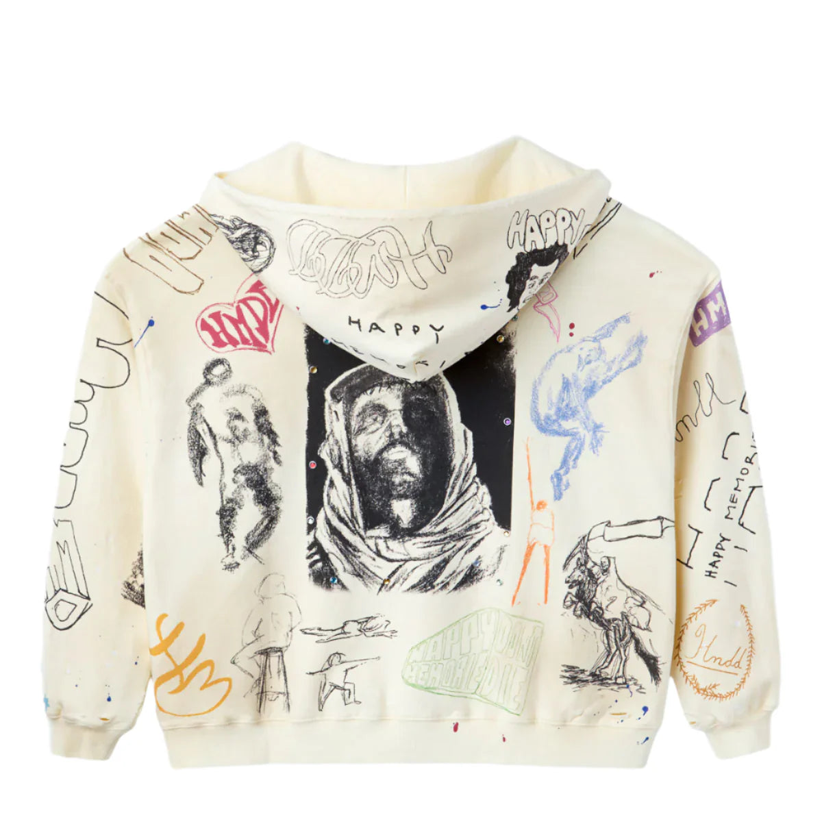 HMDD 'Sketch' White Hoodie