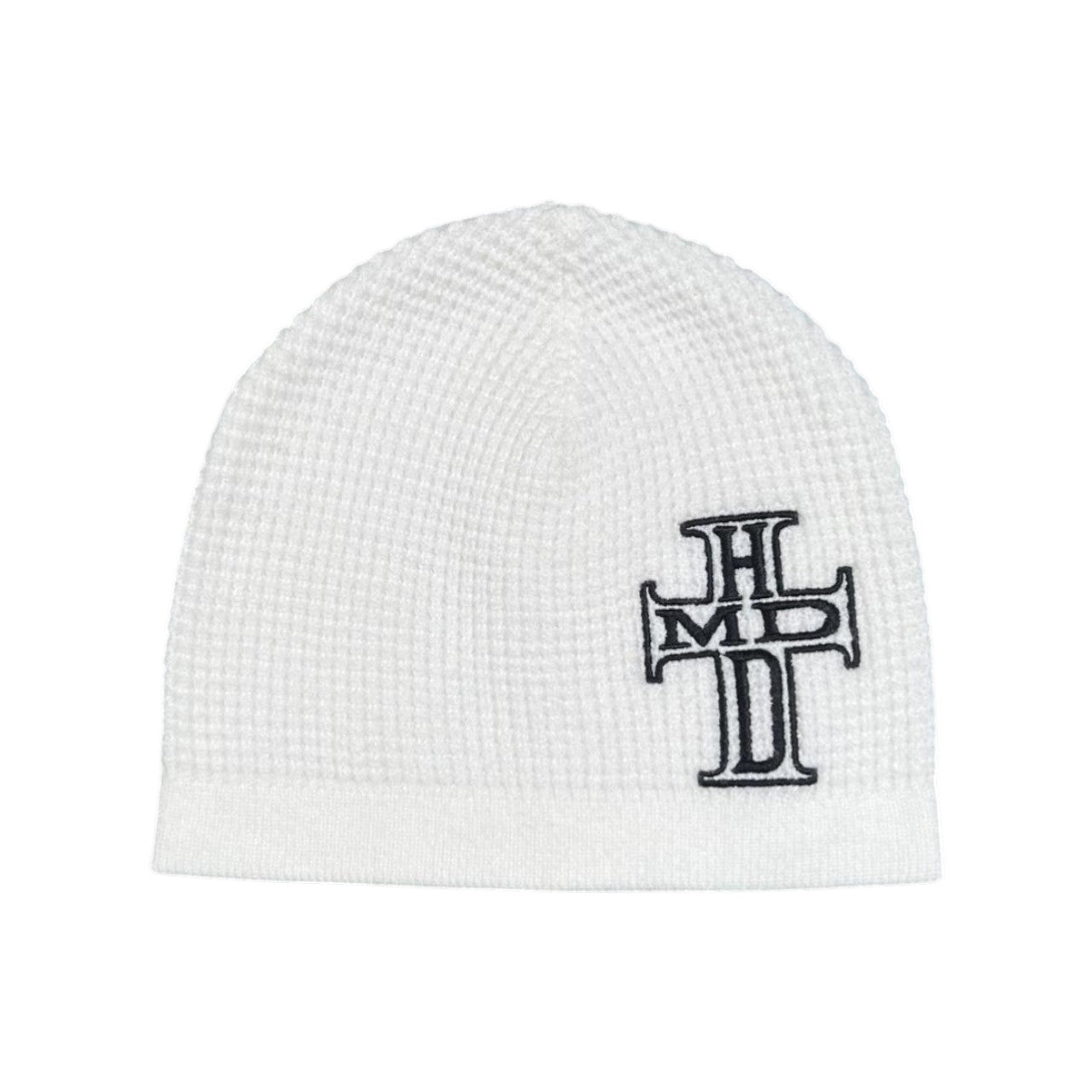 HMDD 'White Holy Cross' White & Black Beanie
