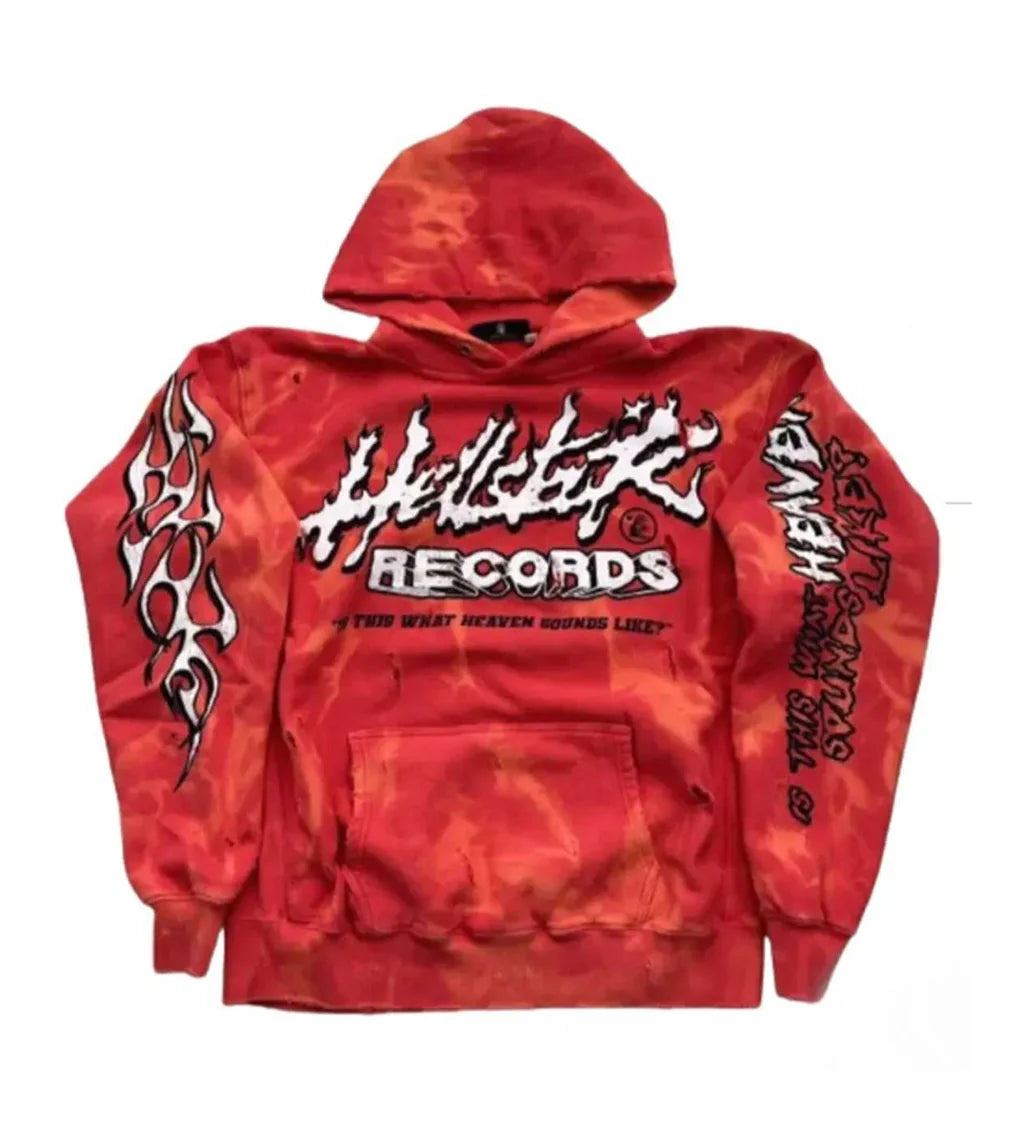 Hellstar Tie Dye Red & Orange Hoodie