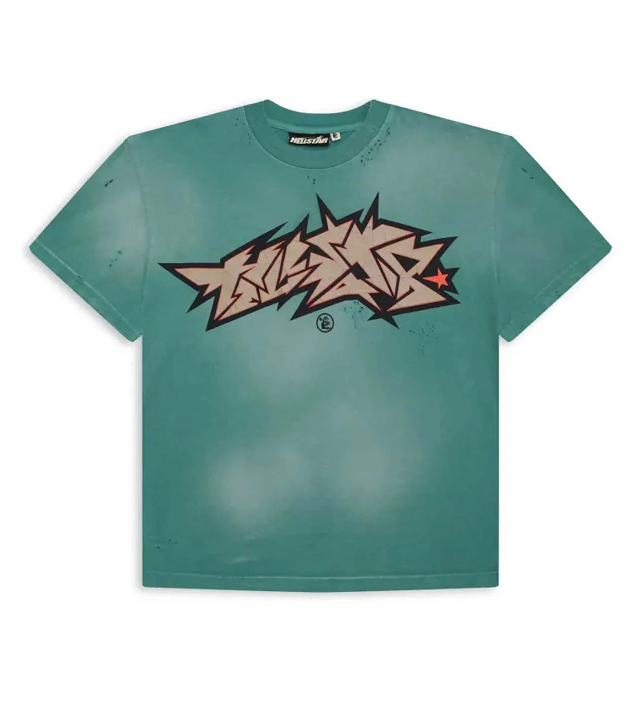 Hellstar 'Cracked Logo' Green Tee