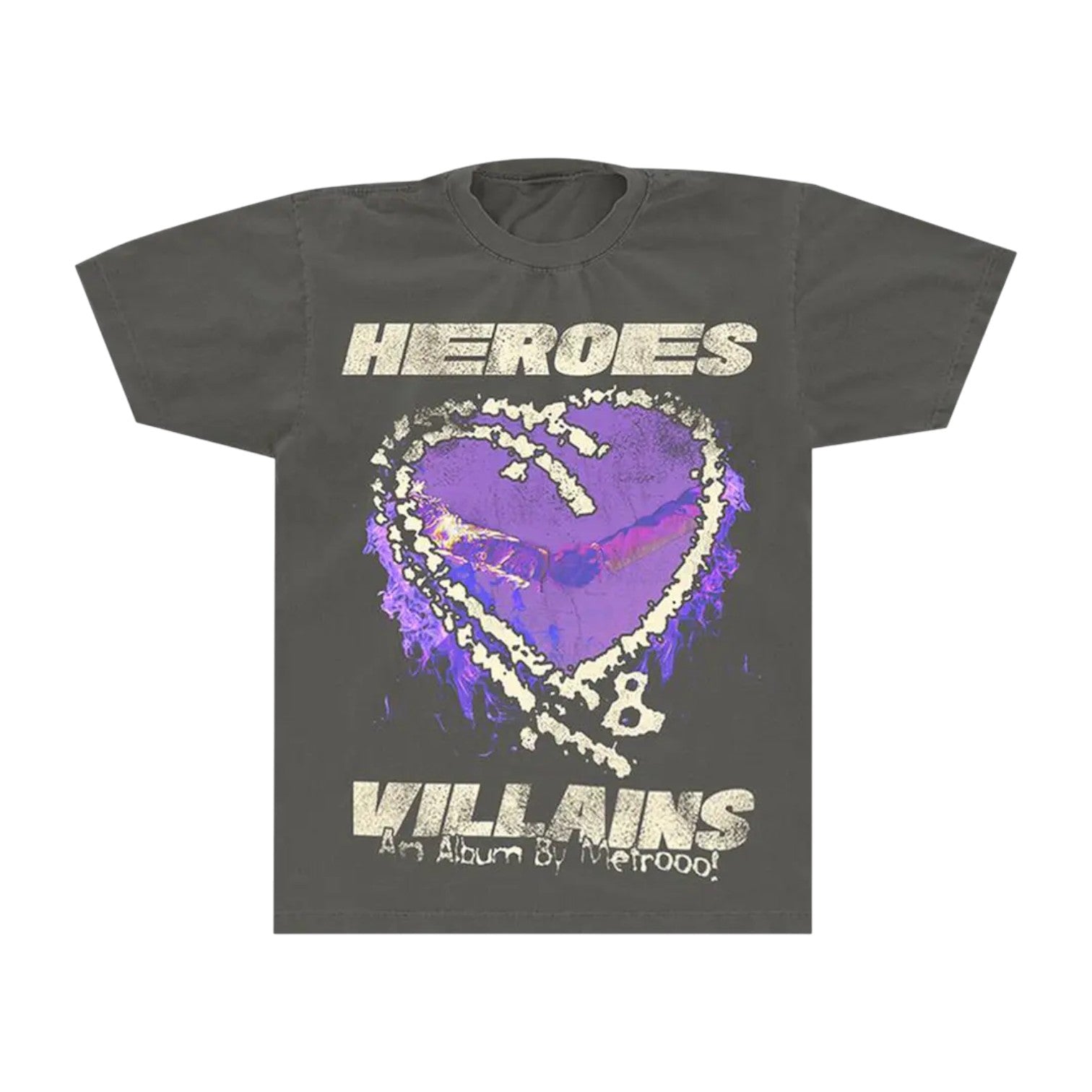 Hellstar x Metro Boomin 'Hearts on Fire' Black & Purple Tee