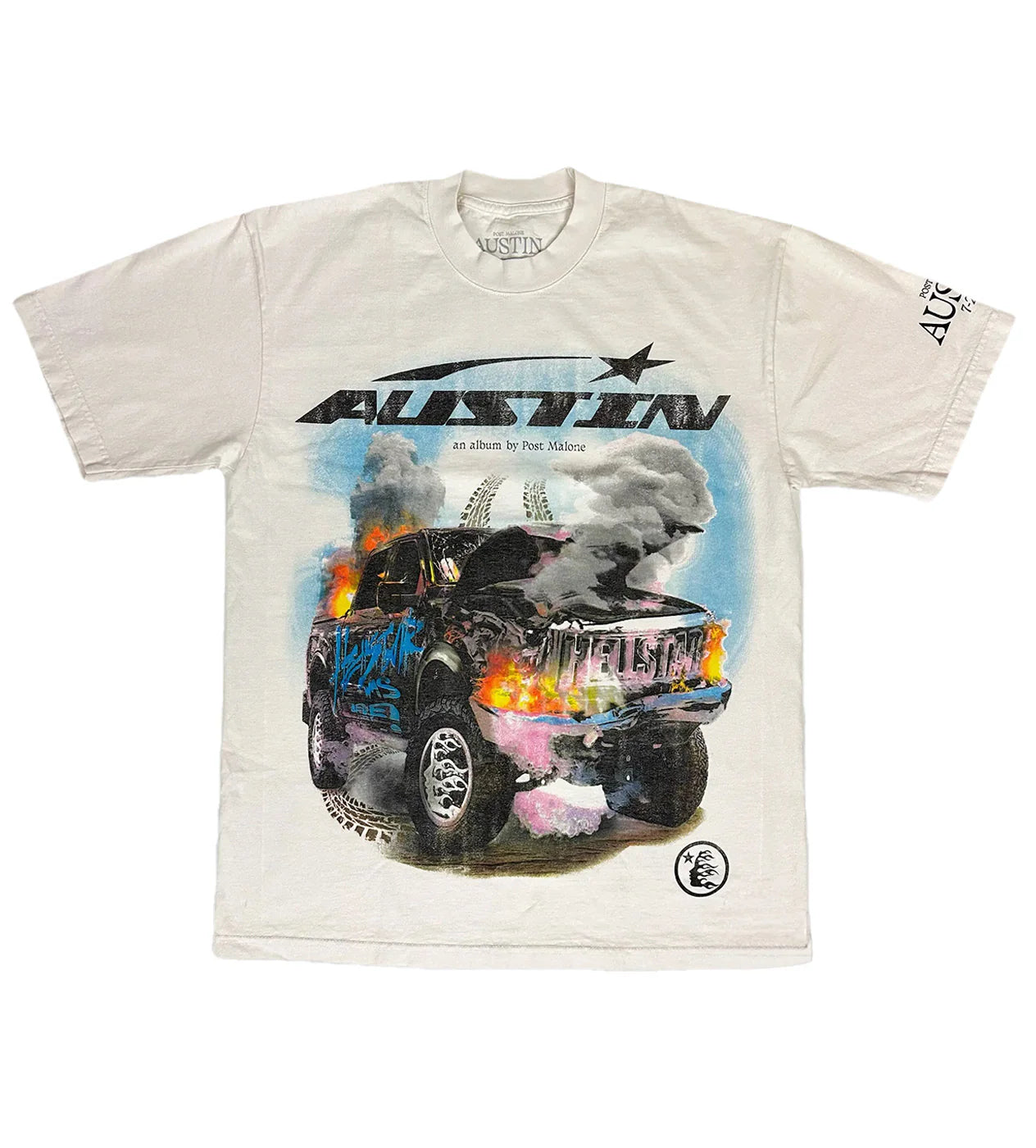 Hellstar x Post Malone 'Album' Cream Tee