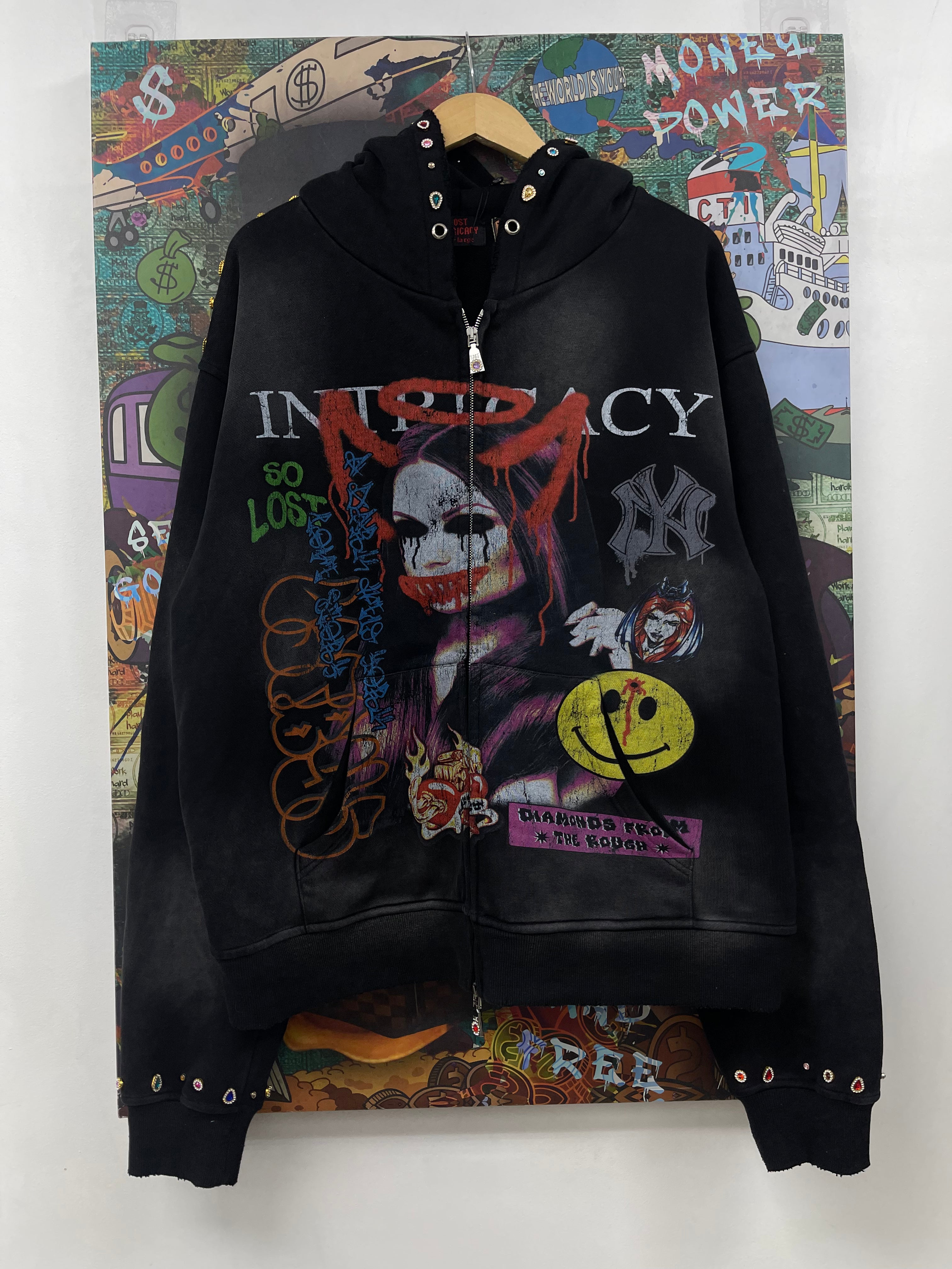 Lost Intricacy Black Paper Magazine Zip Up