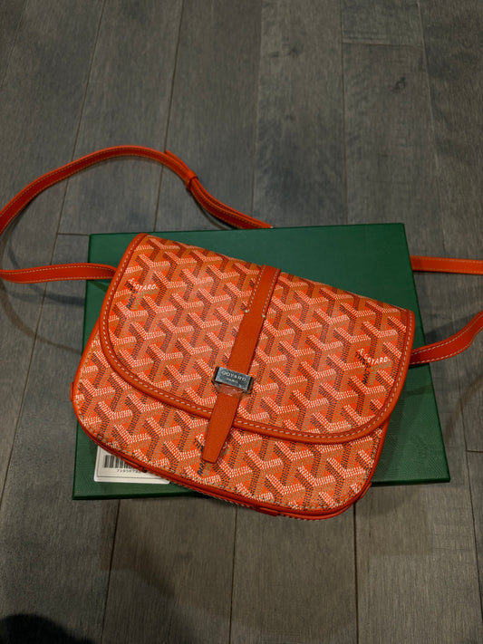 Goyard Belvedere PM Orange Bag Like New Small With Box