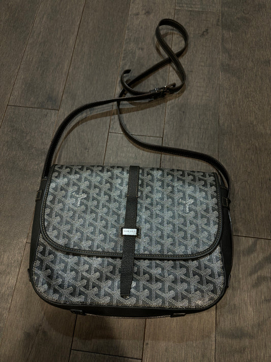 Goyard Belvedere Bag Grey Used Large