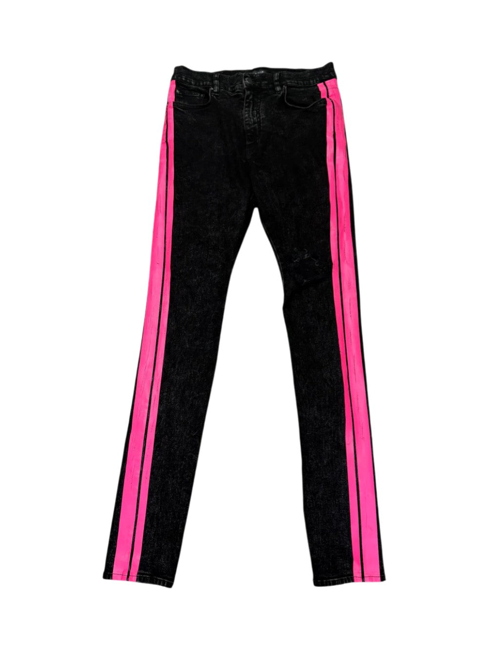 Amiri Stripe Black Wash & Pink Jeans