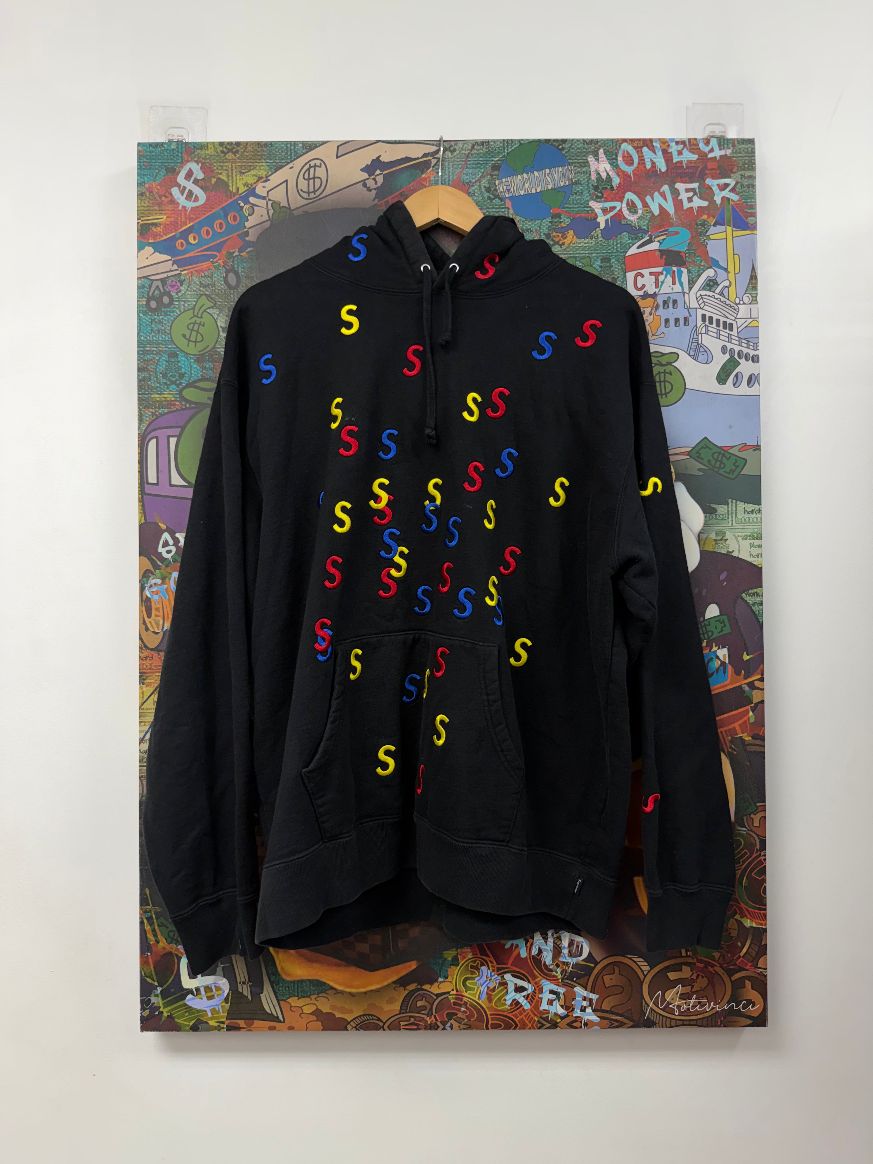 Supreme Black Multi S Logo Hoodie