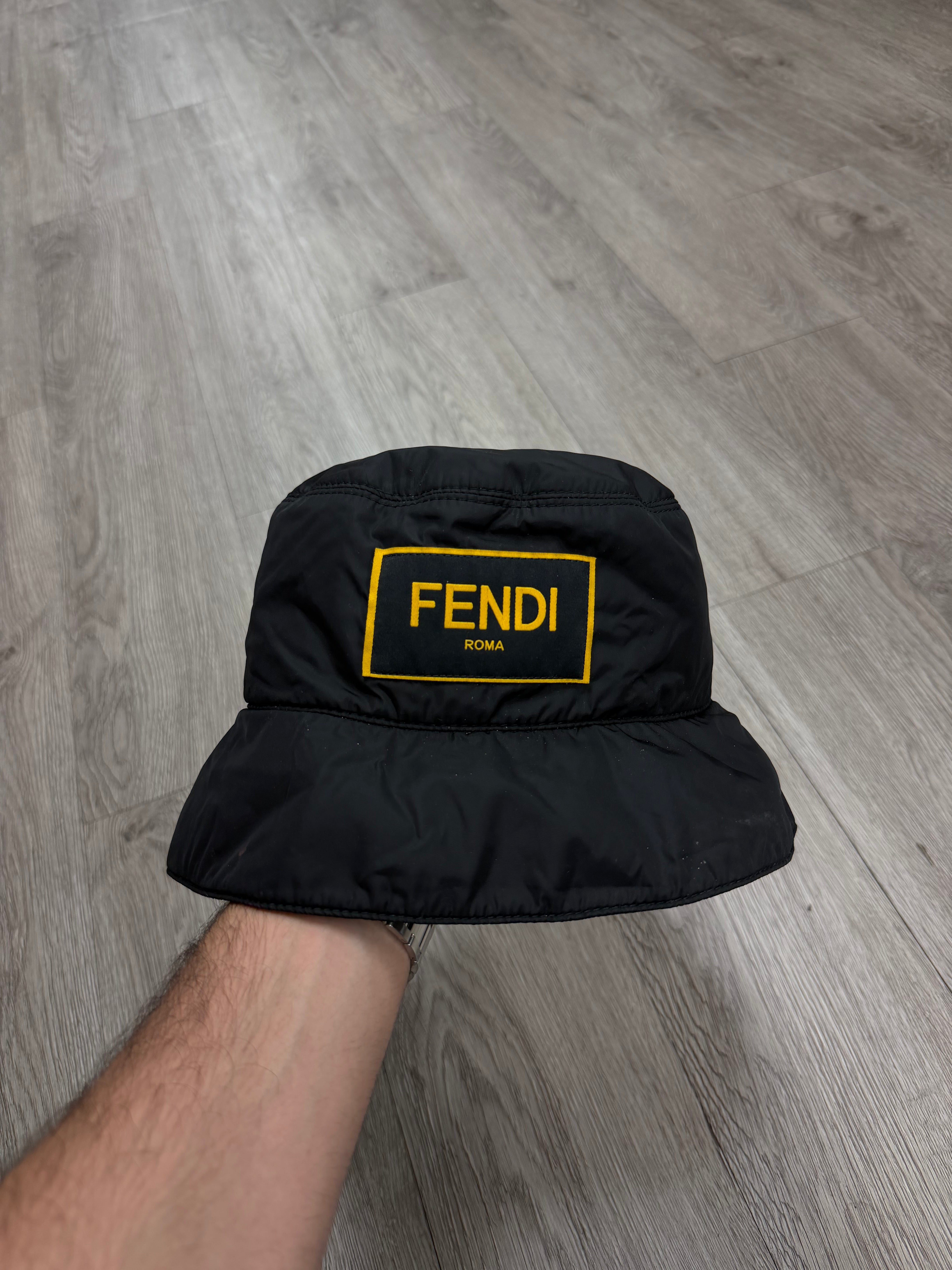 Fendi Black Yellow Patch Bucket