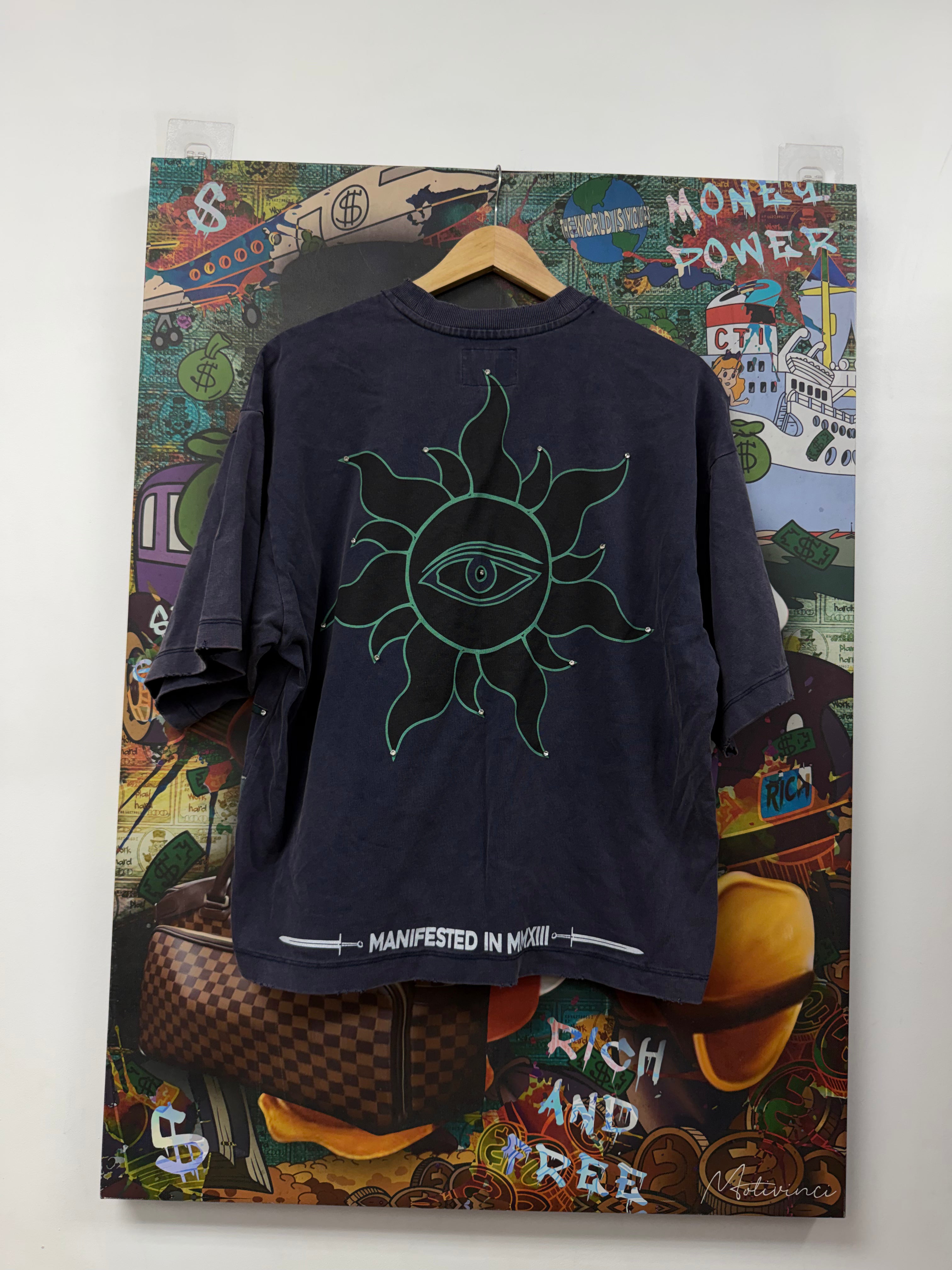 Godspeed Navy Sunken Liberty Rhinestone Tee