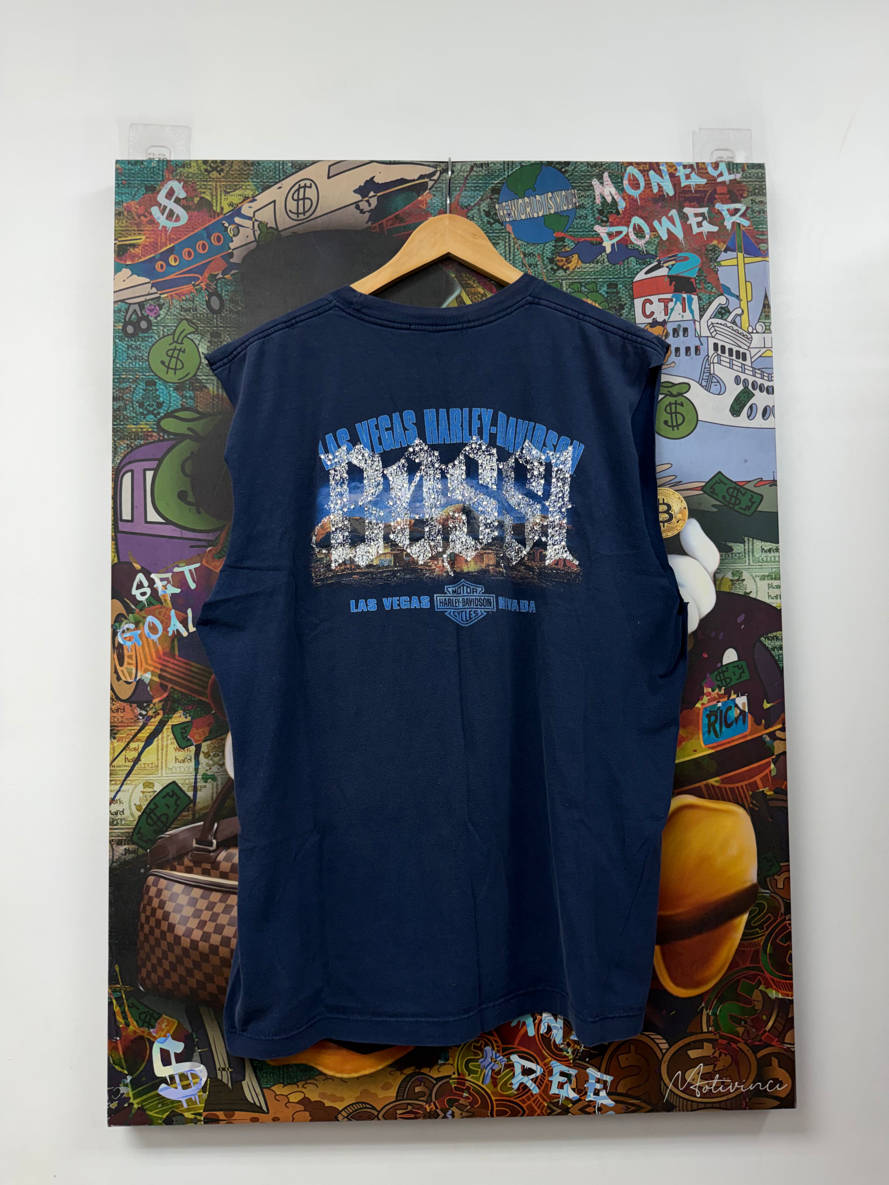 Bossi Navy Harley Davidson Sleeveless Tee