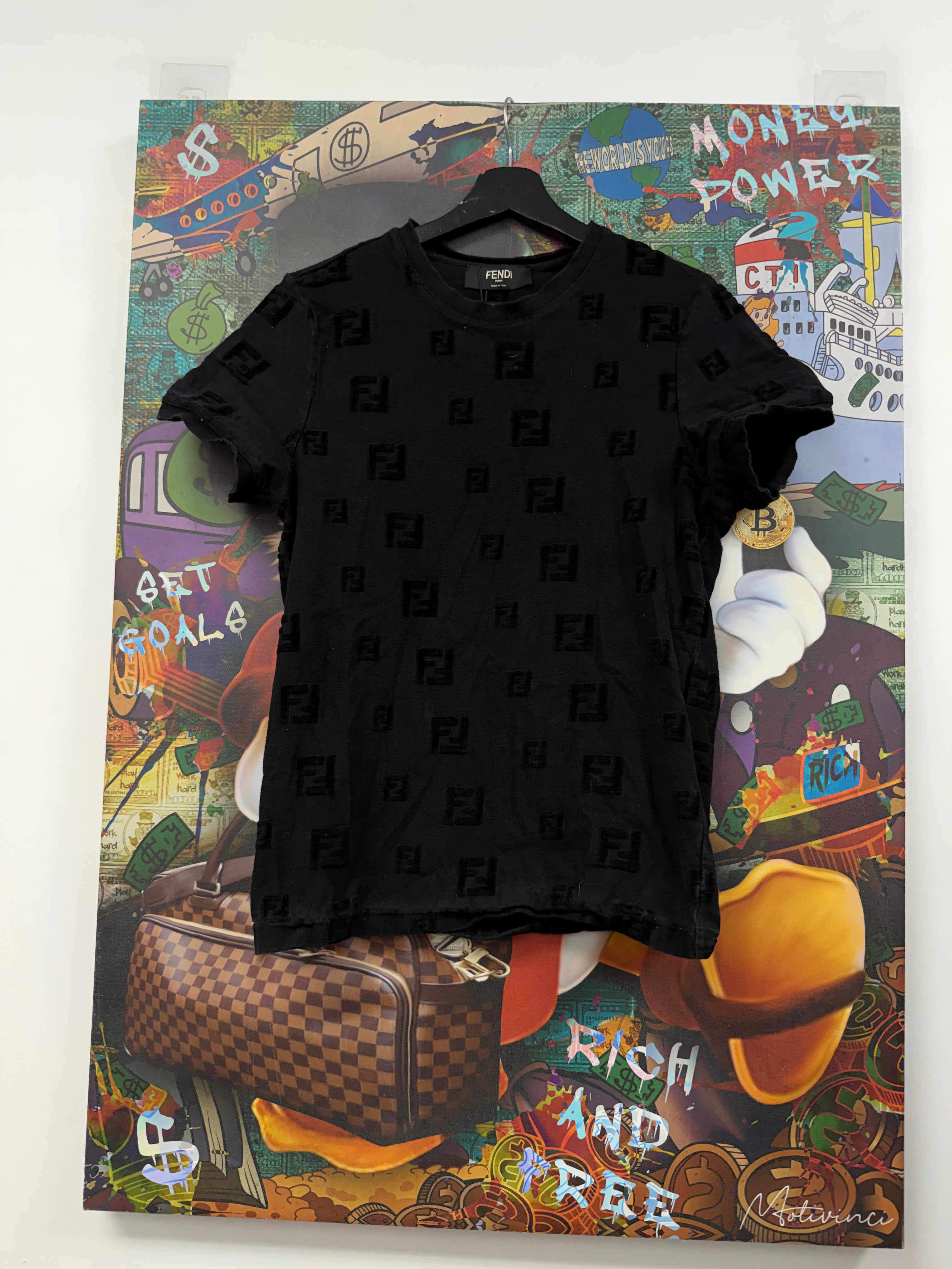 Fendi Black Towel Tee