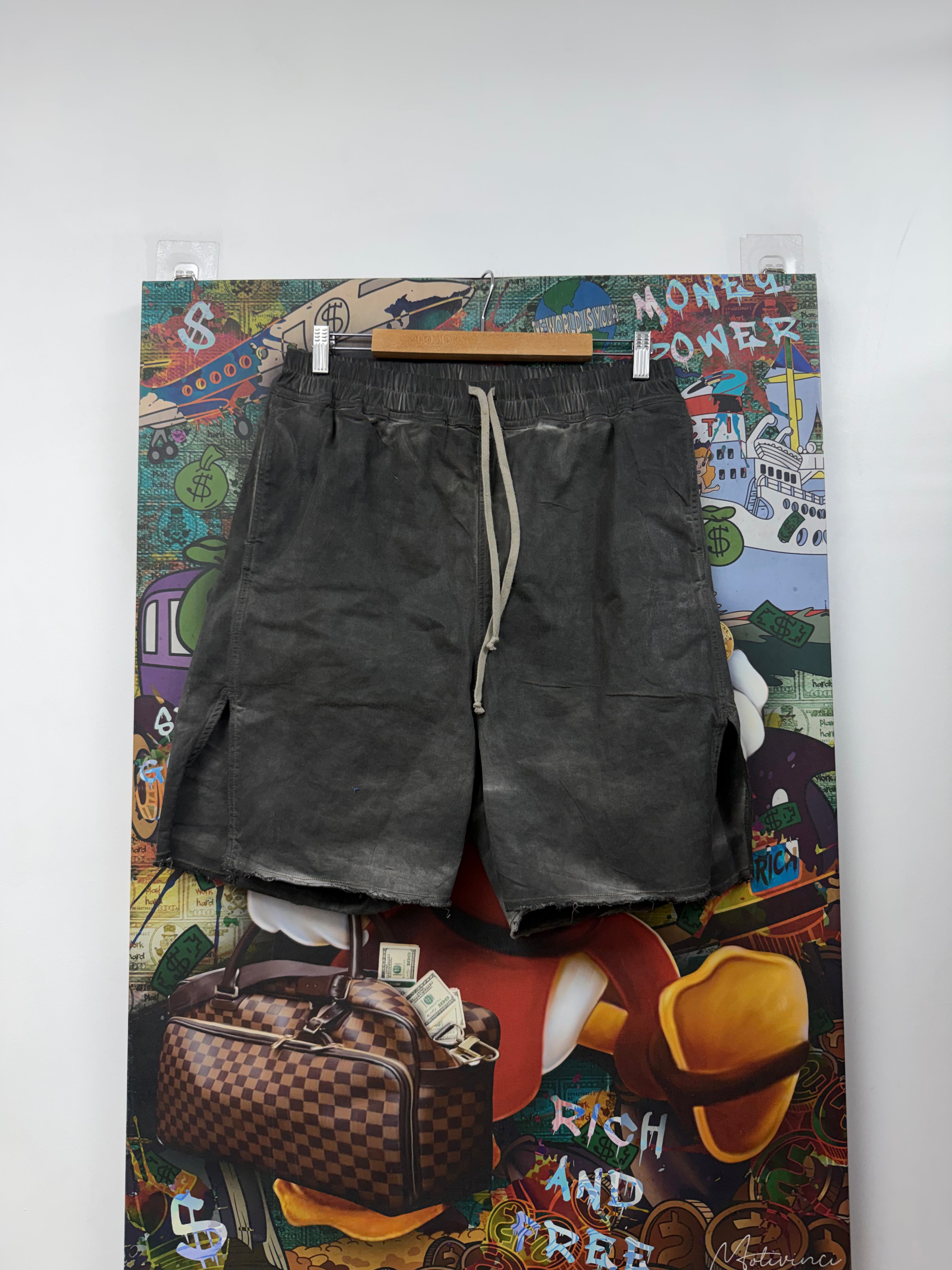 Rick Owens Dark Dust Waxed Hollywood Boxer Shorts