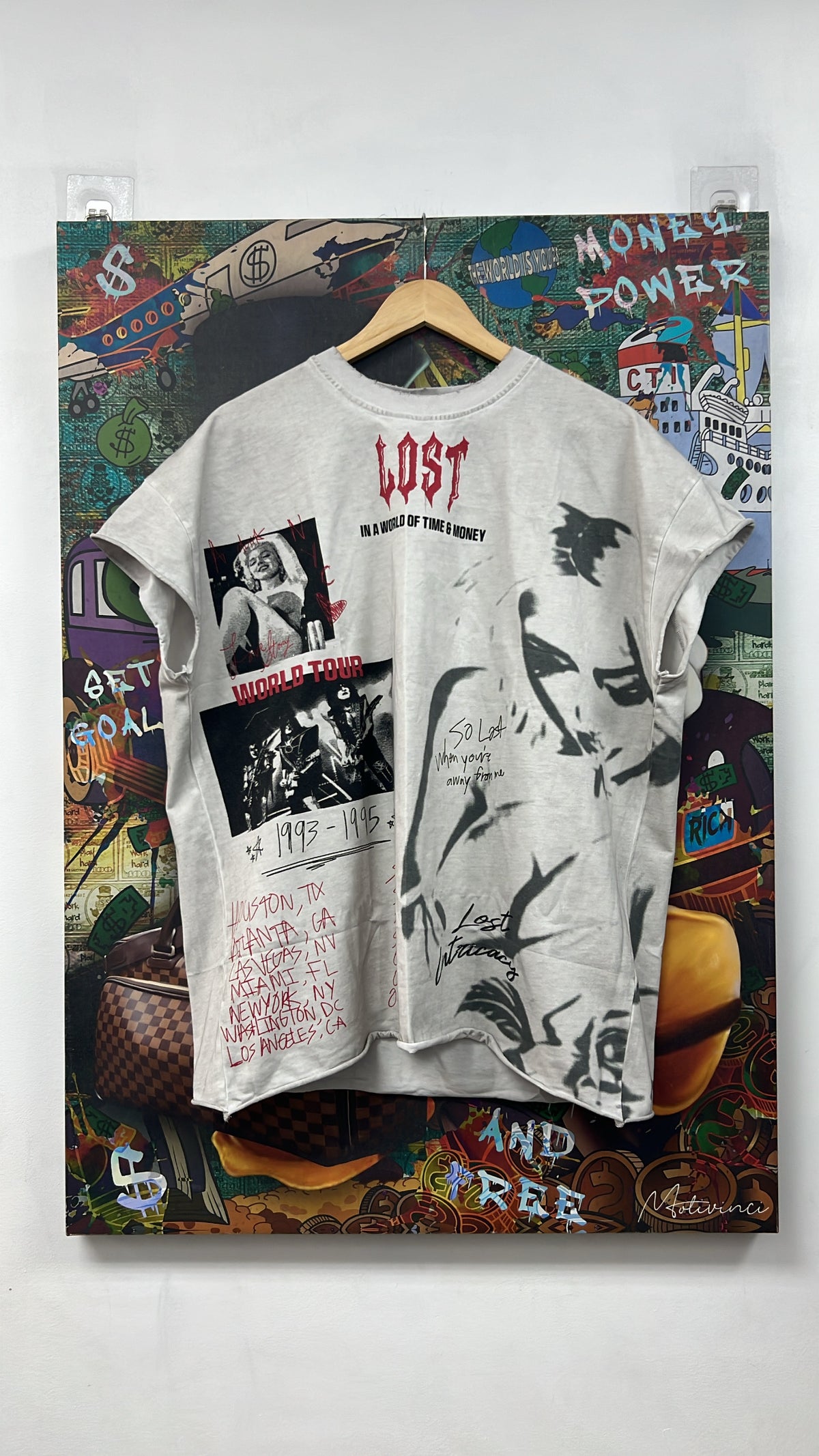 Lost Intricacy White Broken Hearts Sleeveless Tee