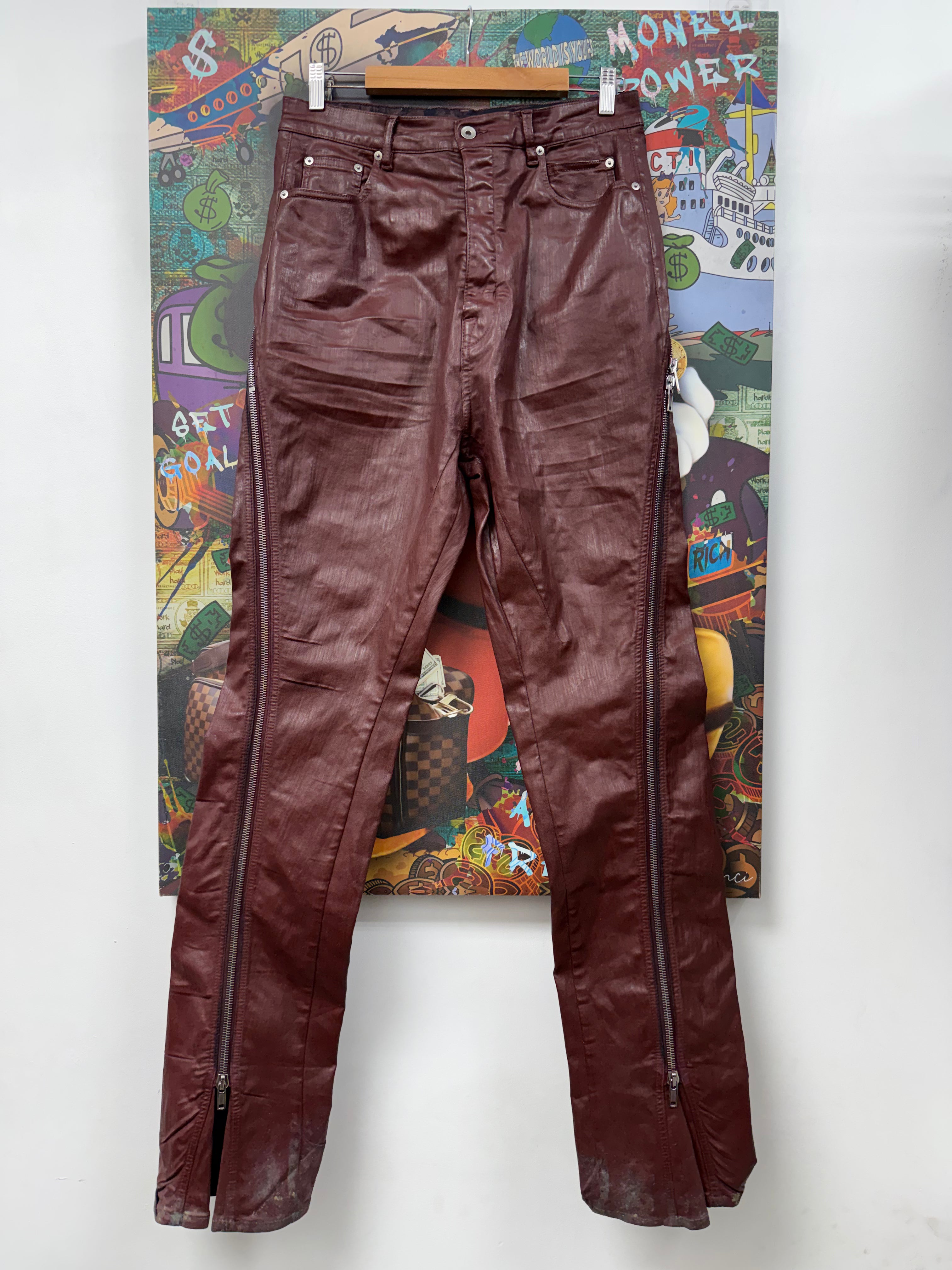 Rick Owens DRKSHDW Bolan Banana Scab Wax Jeans