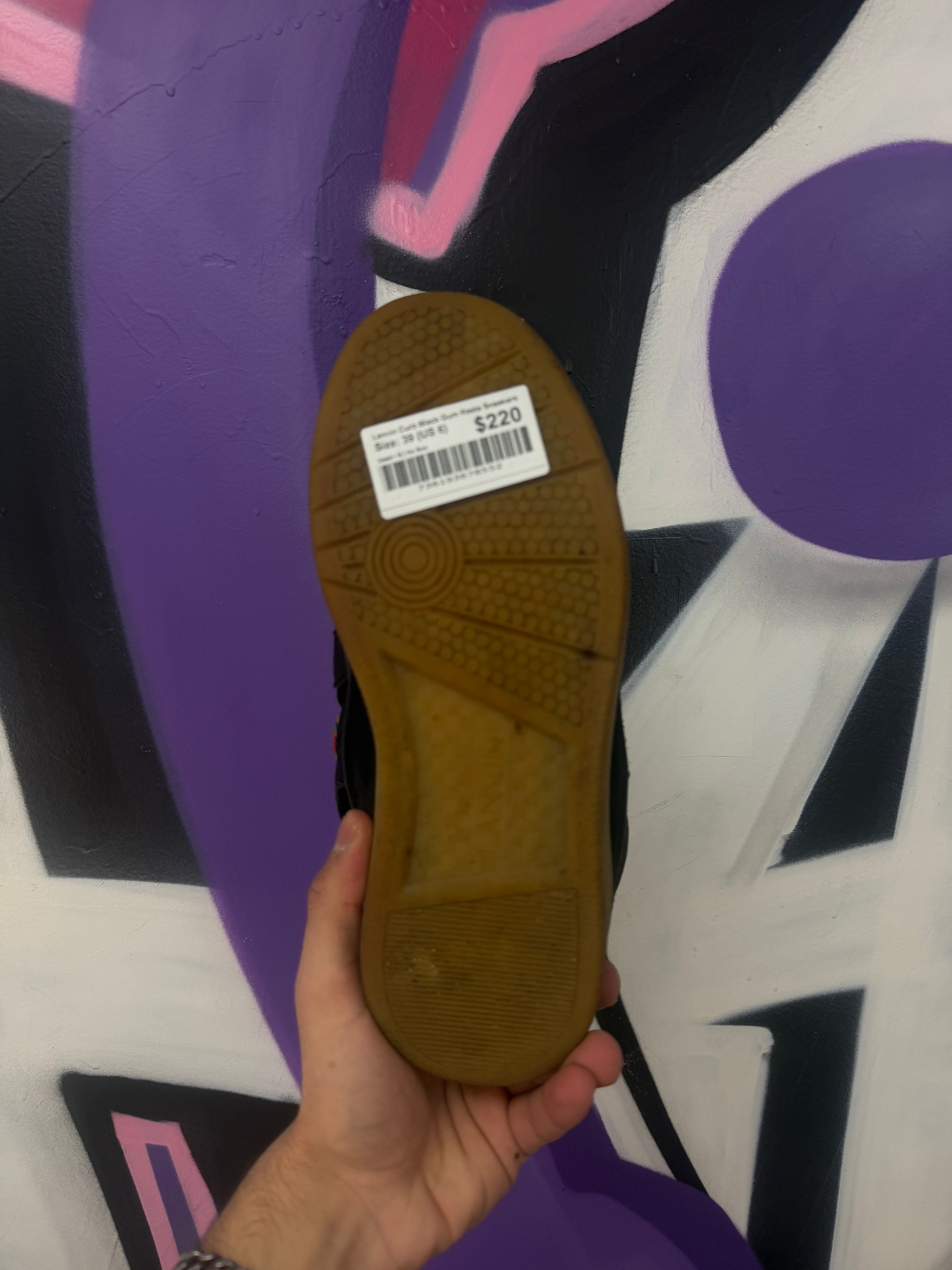 Lanvin Curb Black Gum Rasta Sneakers