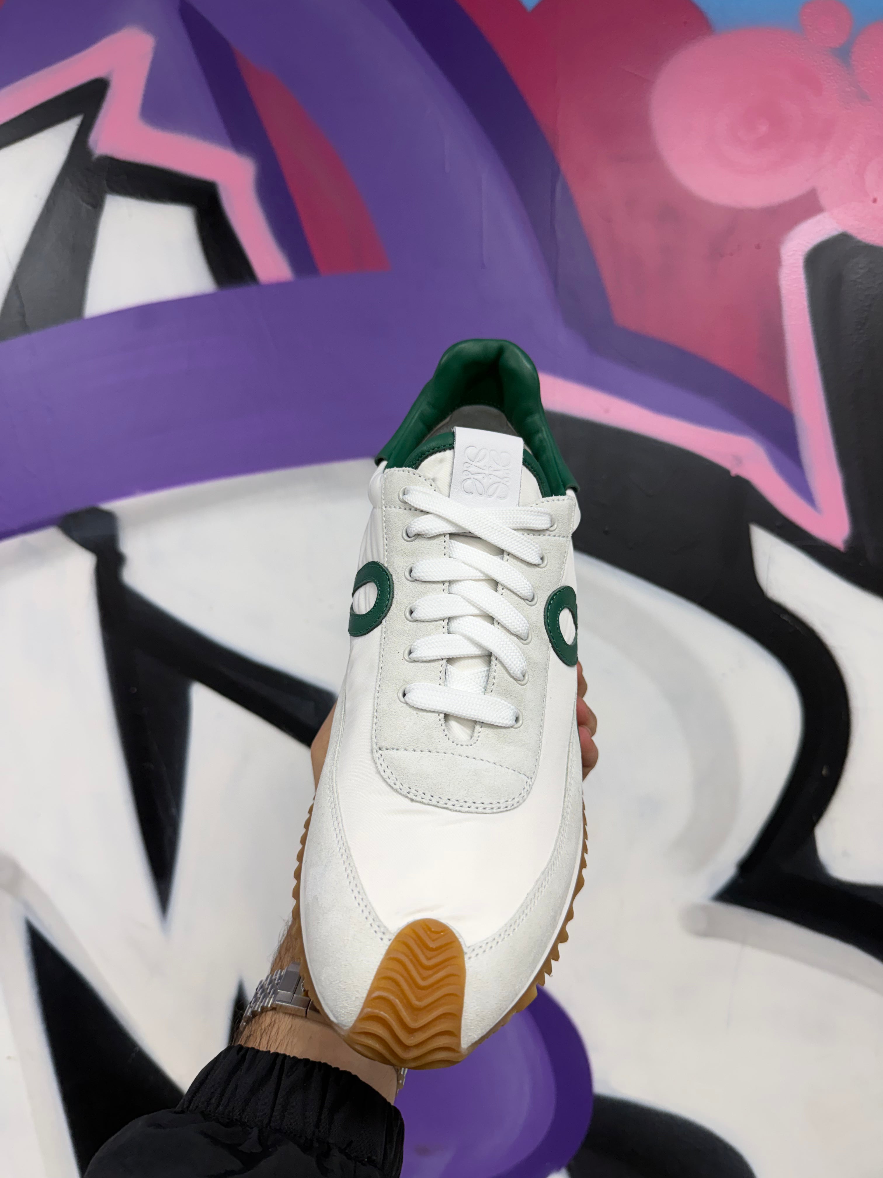 Loewe Flow Runner White Green Sneakers